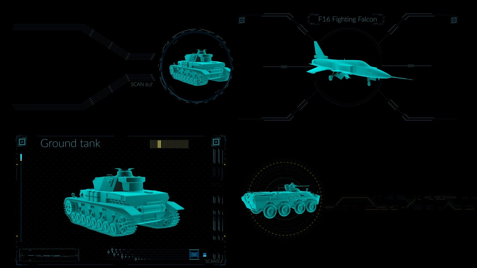 HUD Military Vehicles Hologram