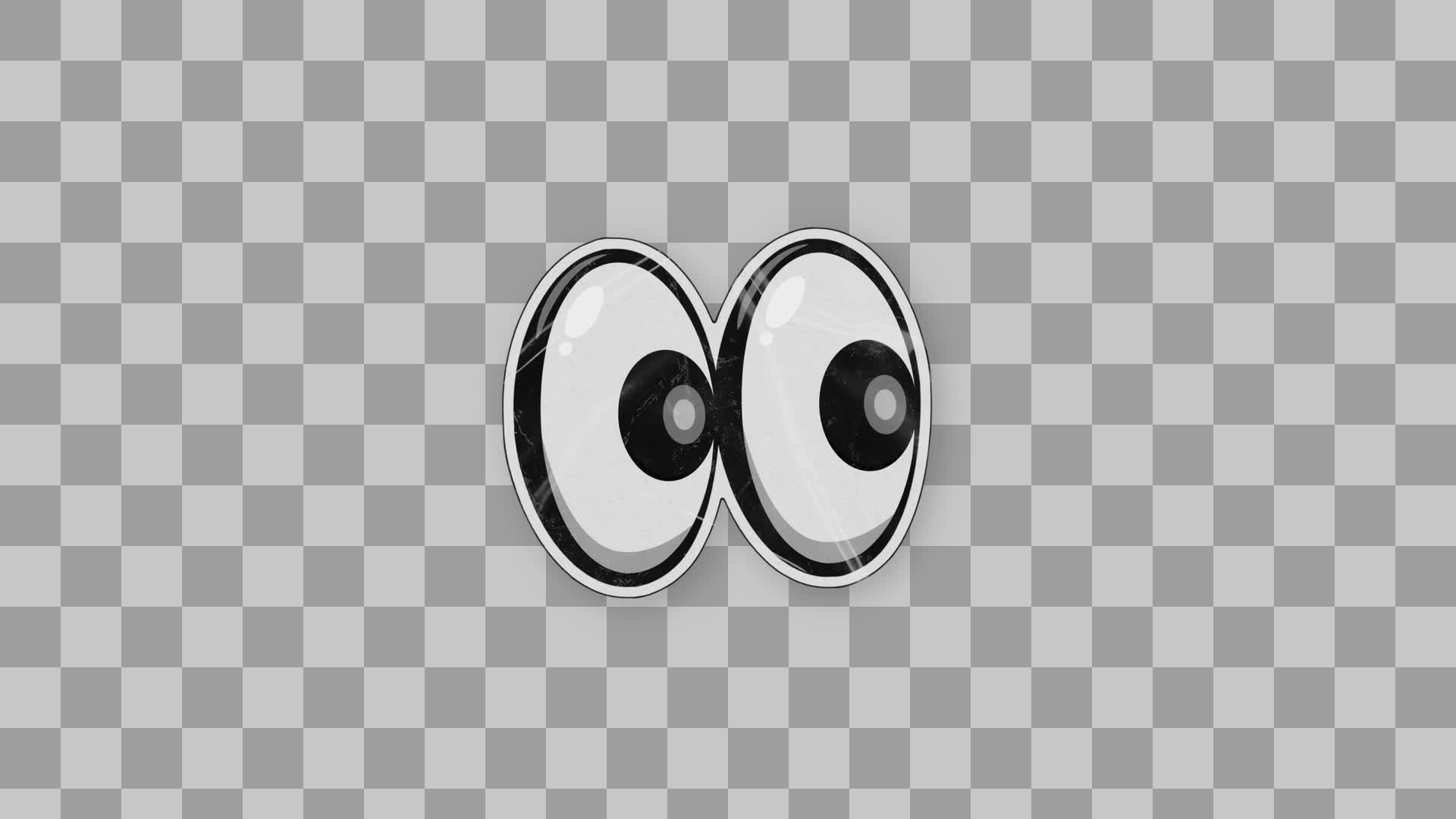 Googly Cartoon Eyes Sticker