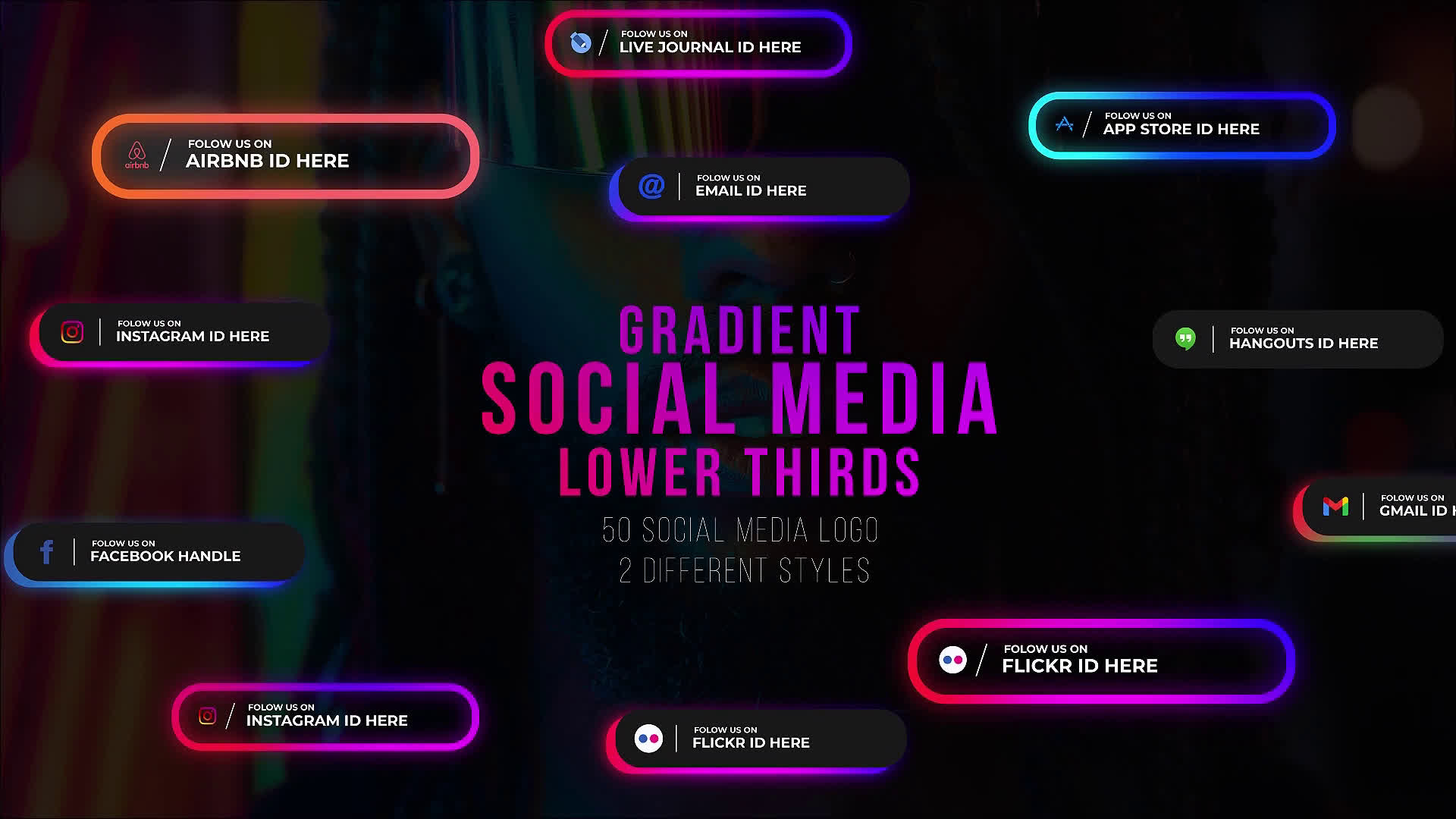 Gradient Social Media Lower Thirds