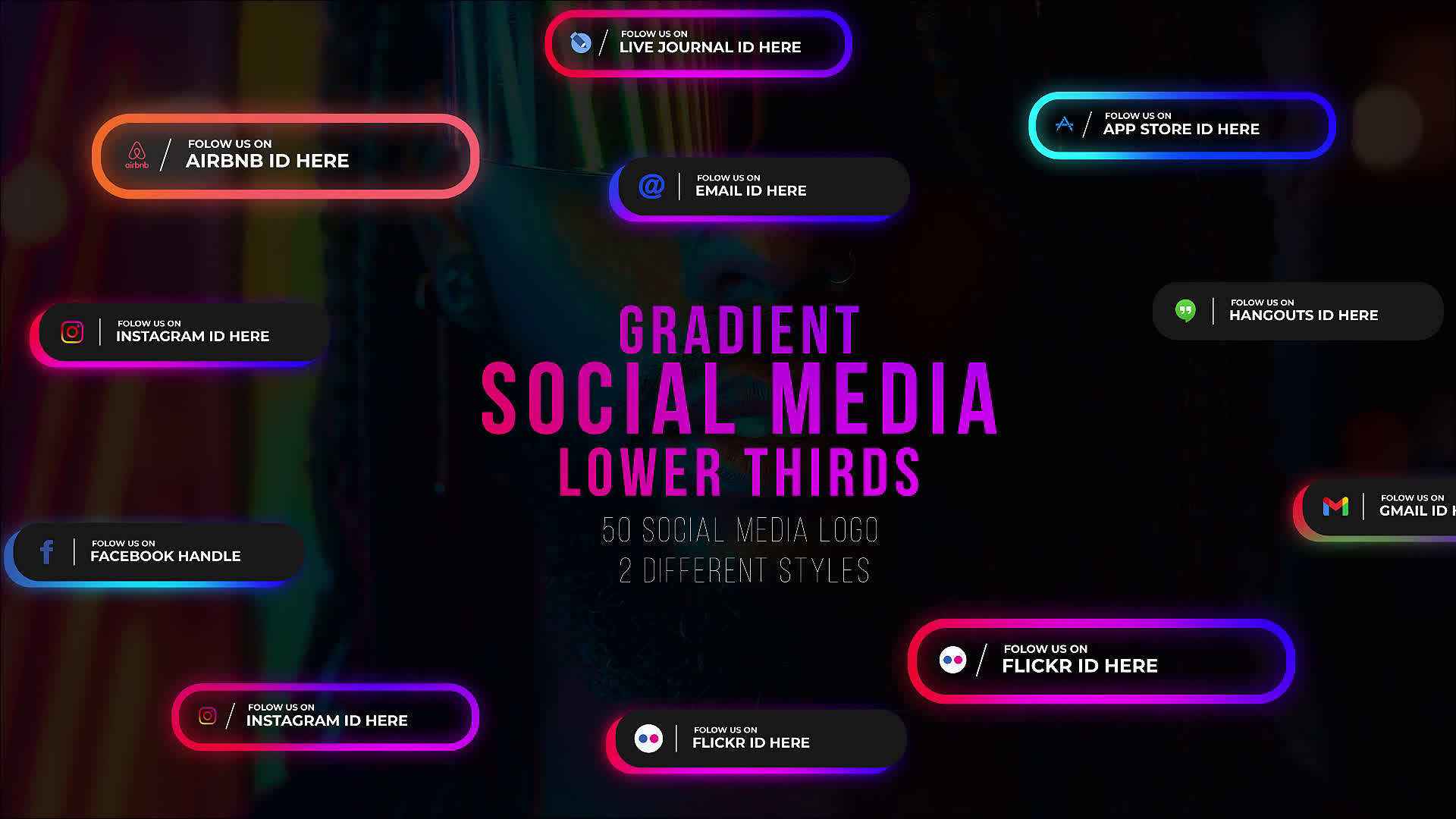 Gradient Social Media Lower Thirds