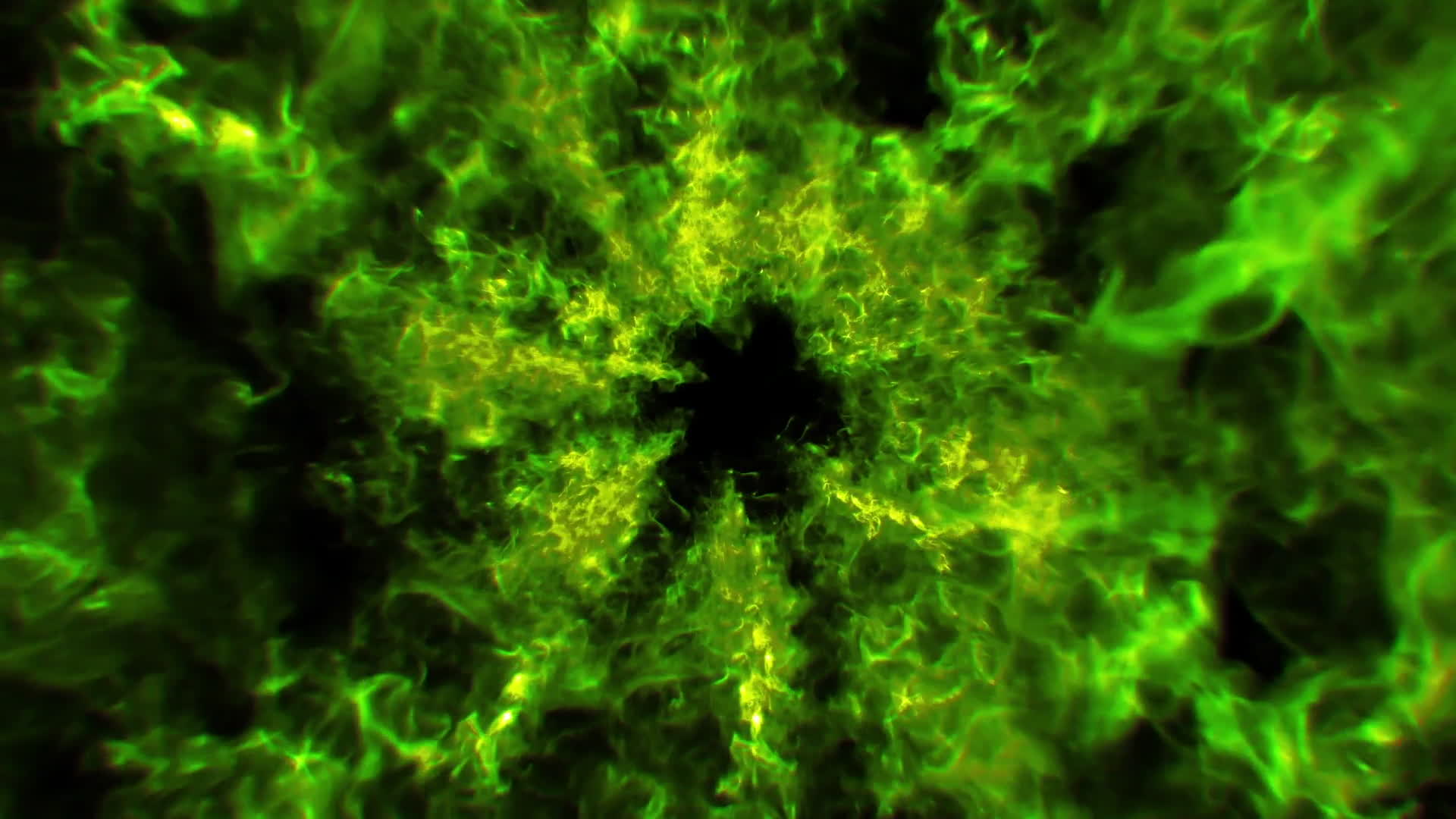 Green Magic Energy Background Tunnel