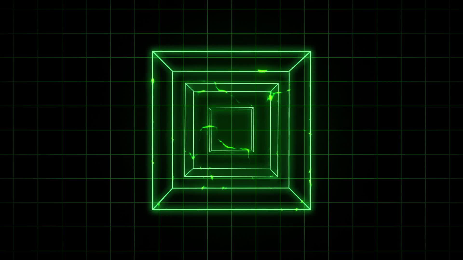 Green Retro Computer Cube