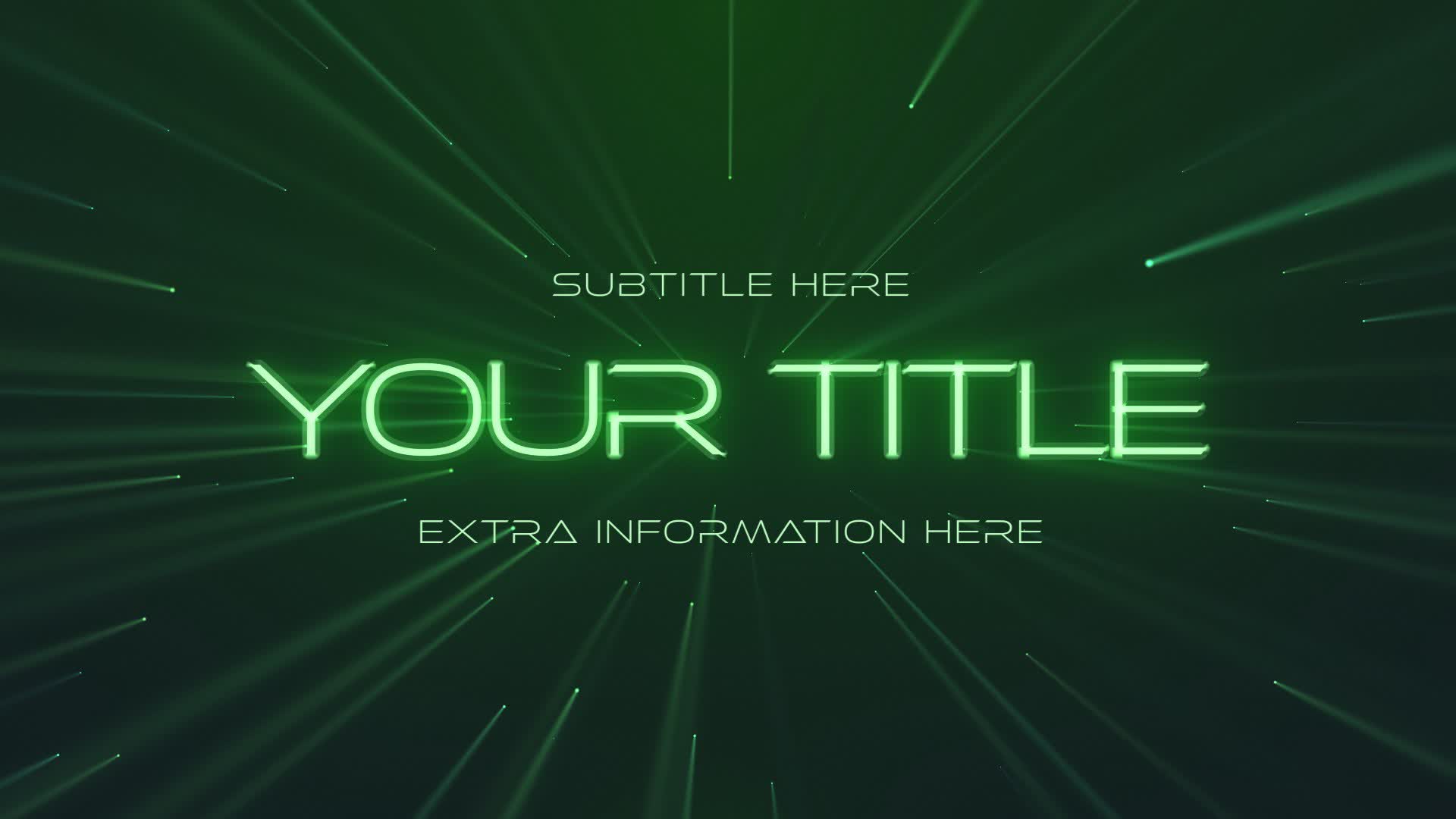 Green Sci Fi Glow Title