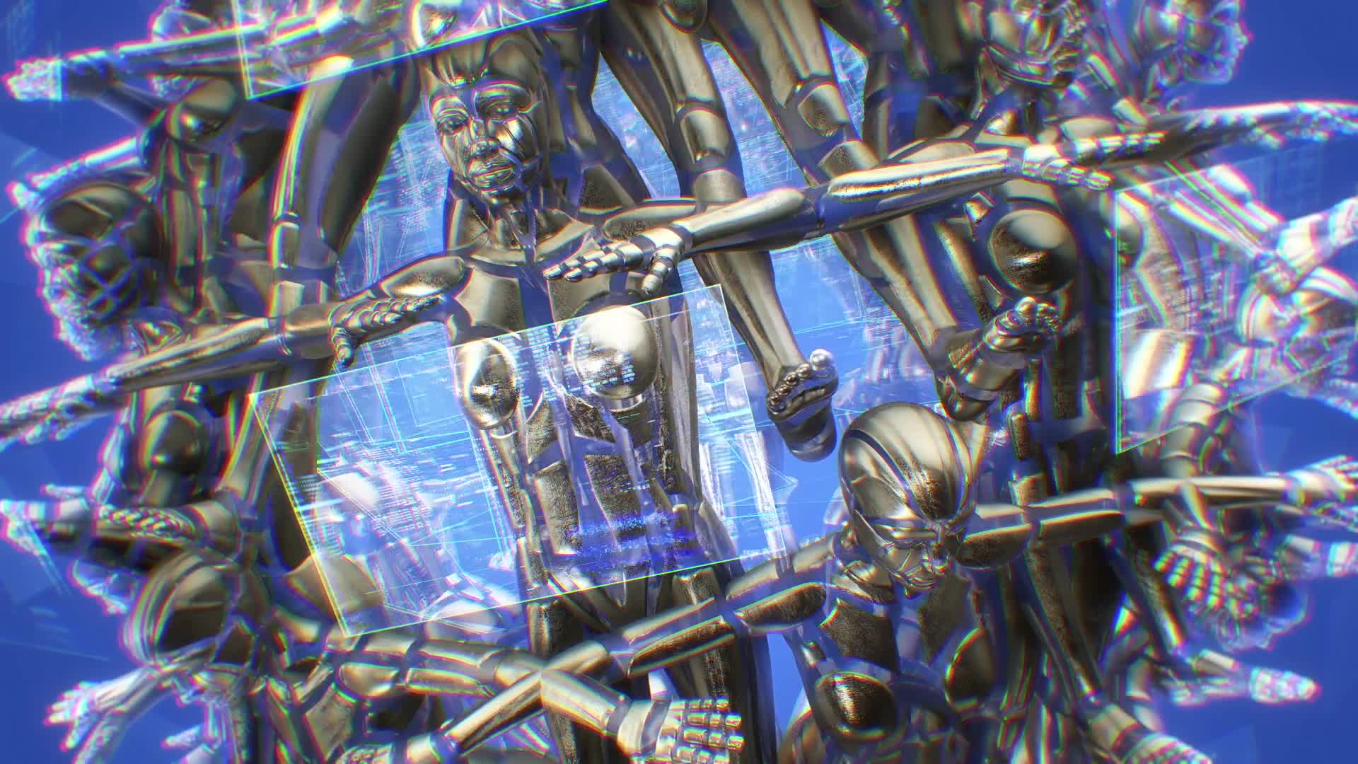 Group Of Artificial Intelligence Drones