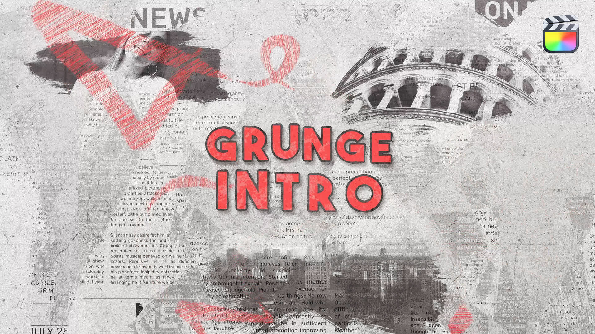 Grunge Brush Logo Intro