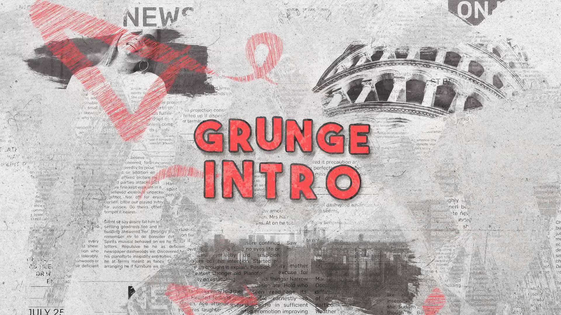 Grunge Brush Logo Intro
