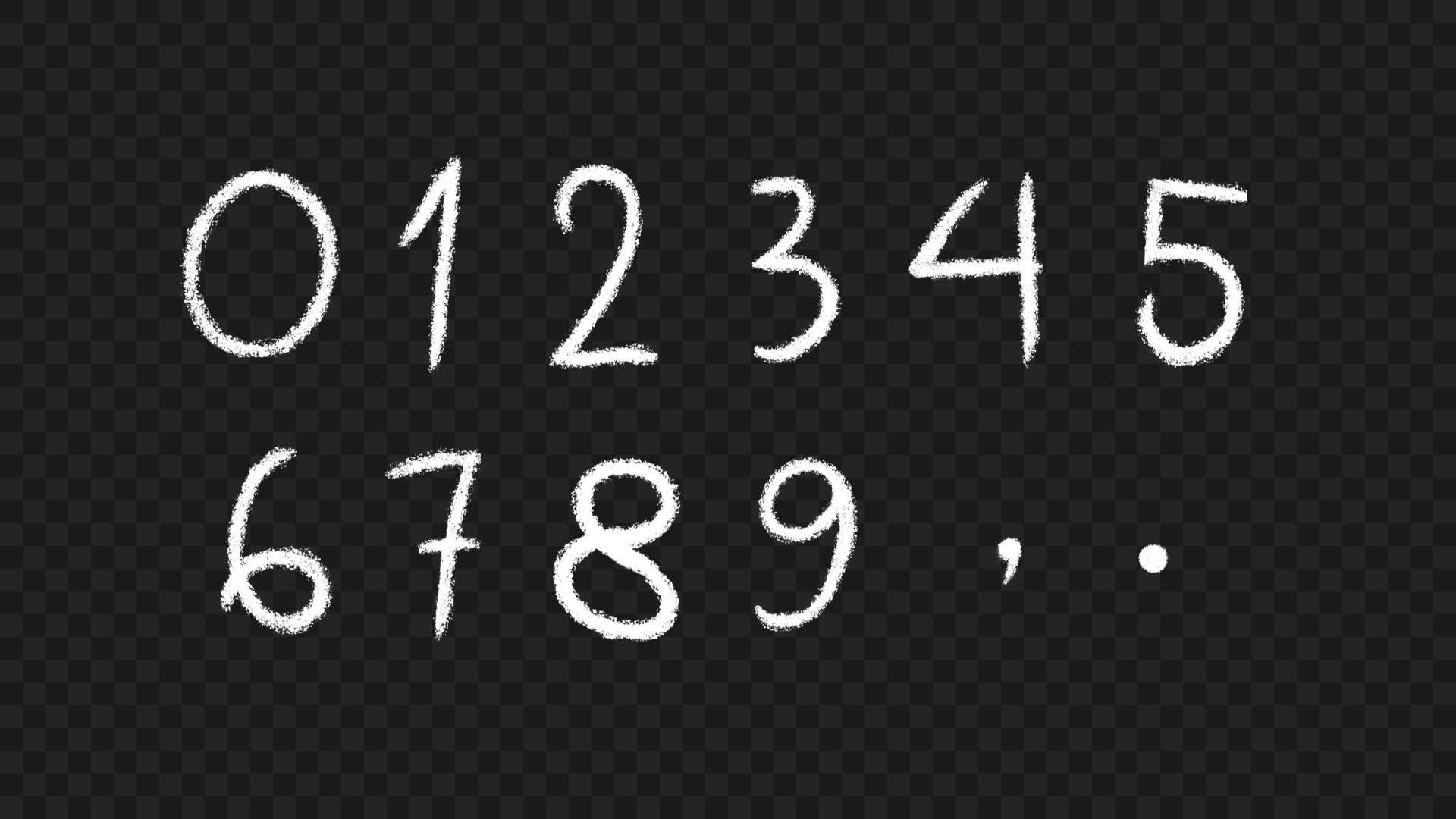 Grunge Doodle Numbers Pack