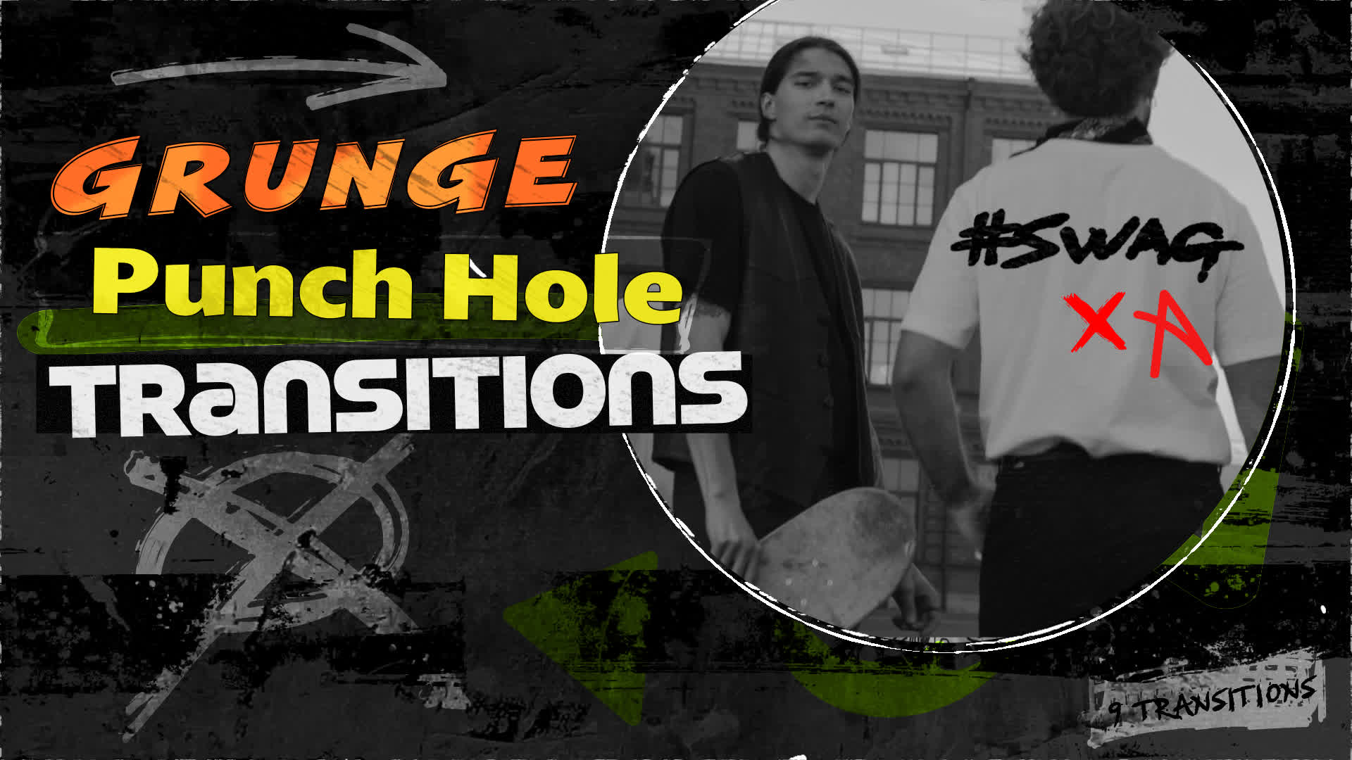 Grunge Punch Hole Transitions