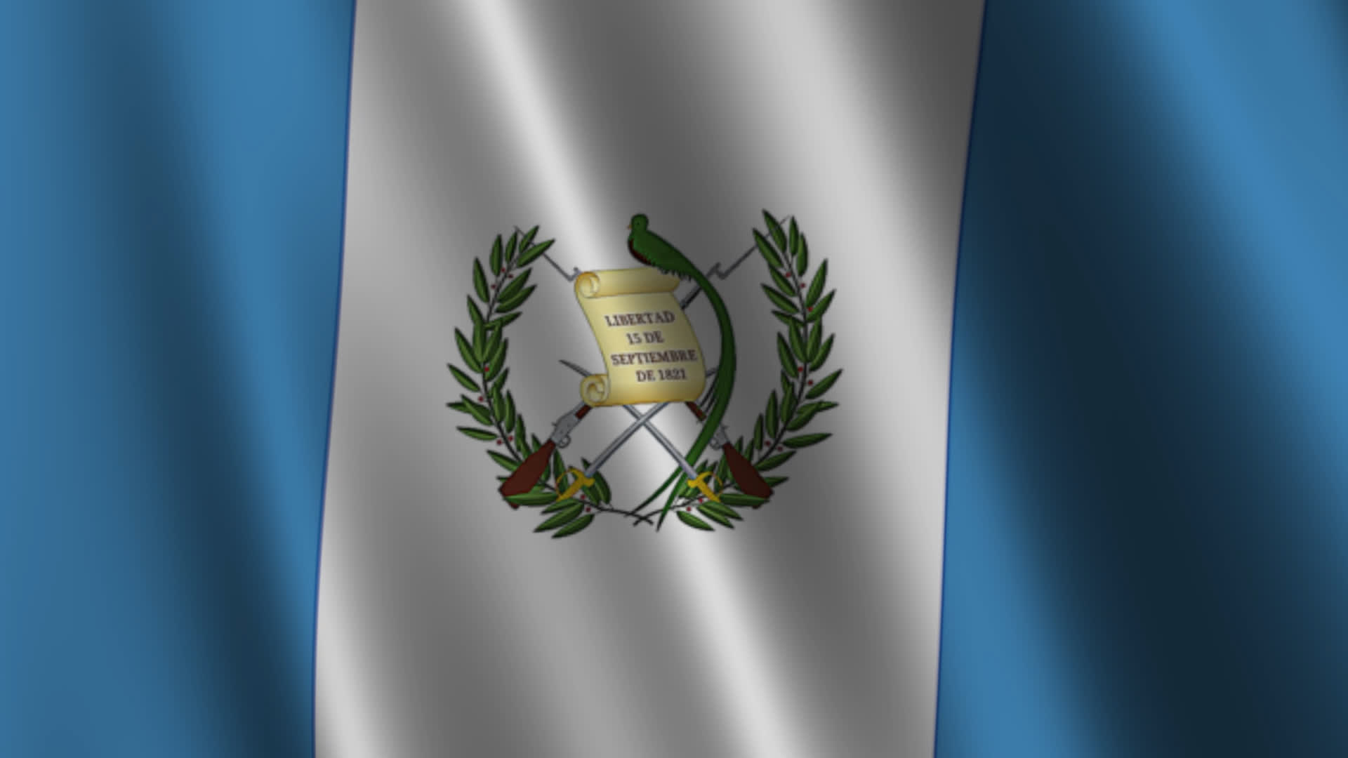 Guatemala National Flag Waving
