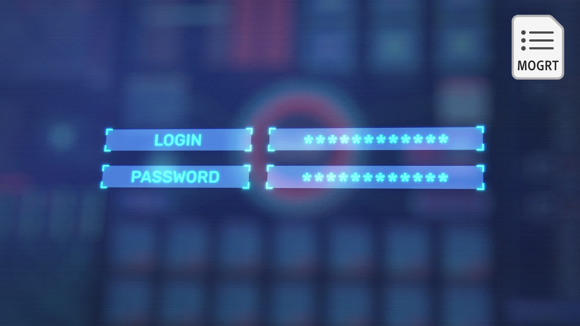 High Tech Login Logo Intro