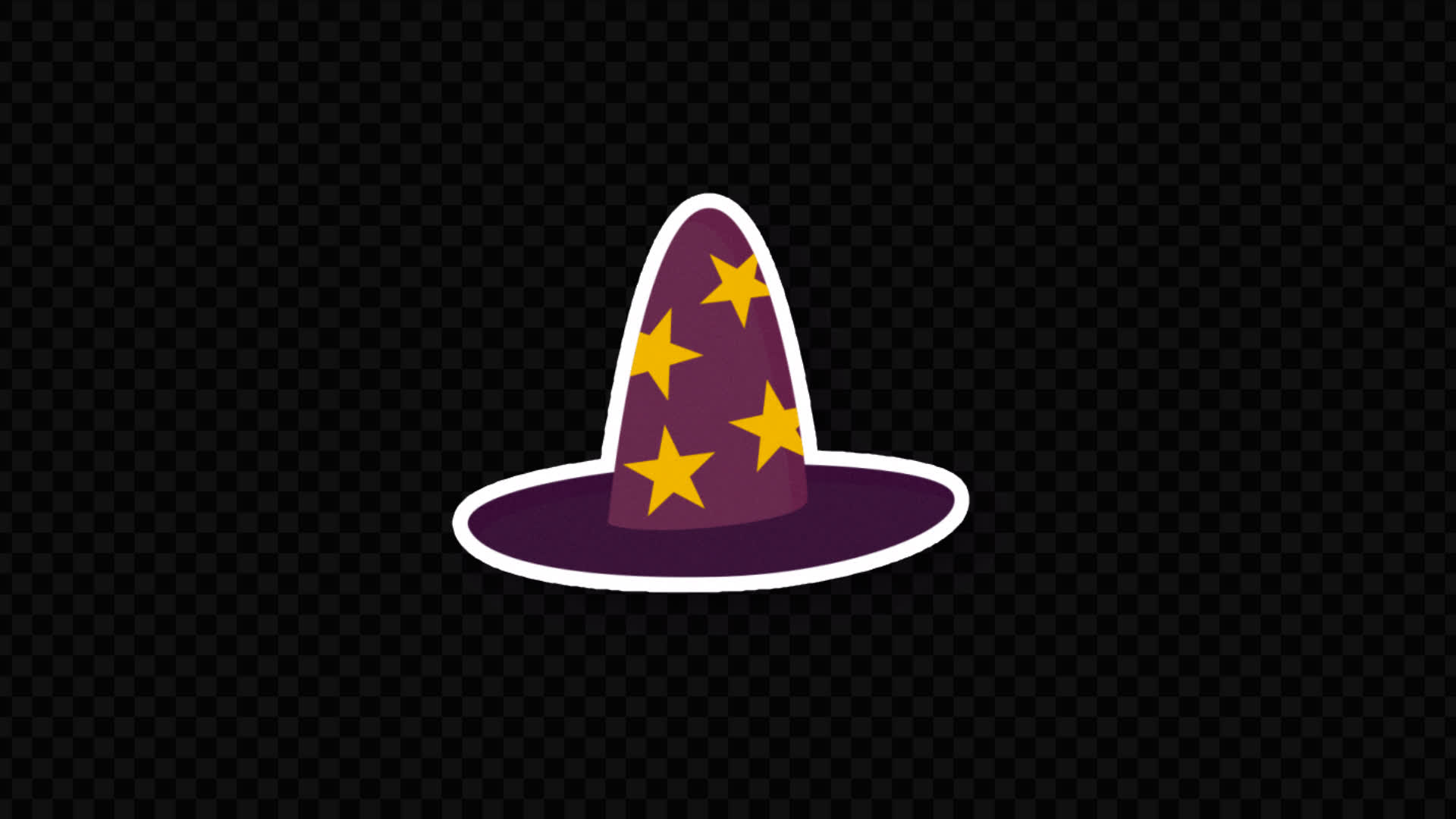 Hallowee Witch Hat Sticker on Alpha