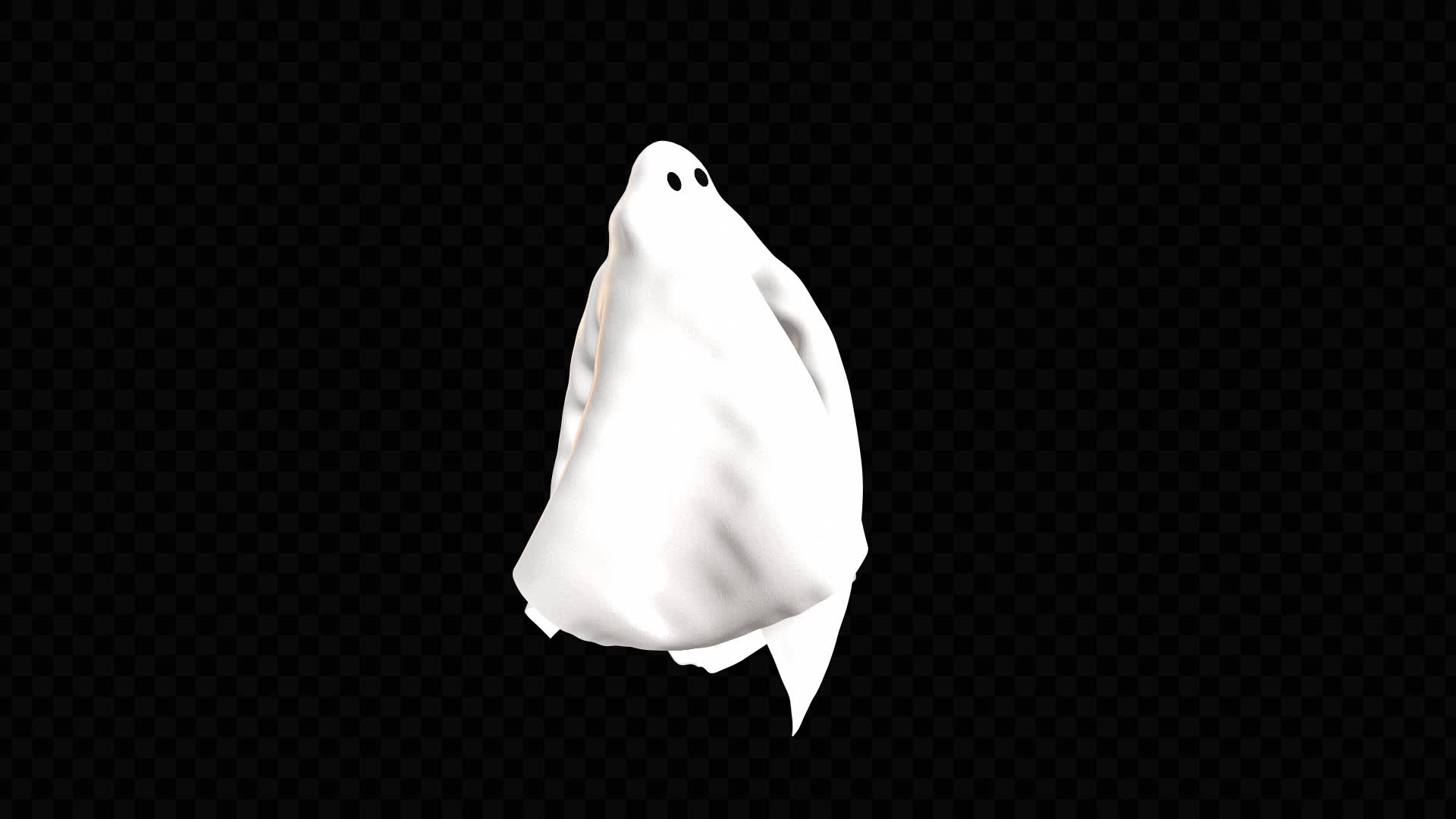 Halloween 3D Ghost on Alpha