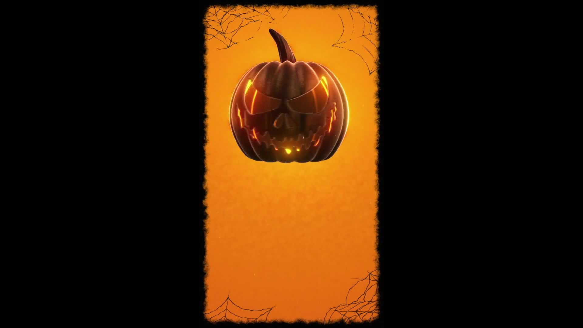 Halloween Black Pumpkin Vertical Background