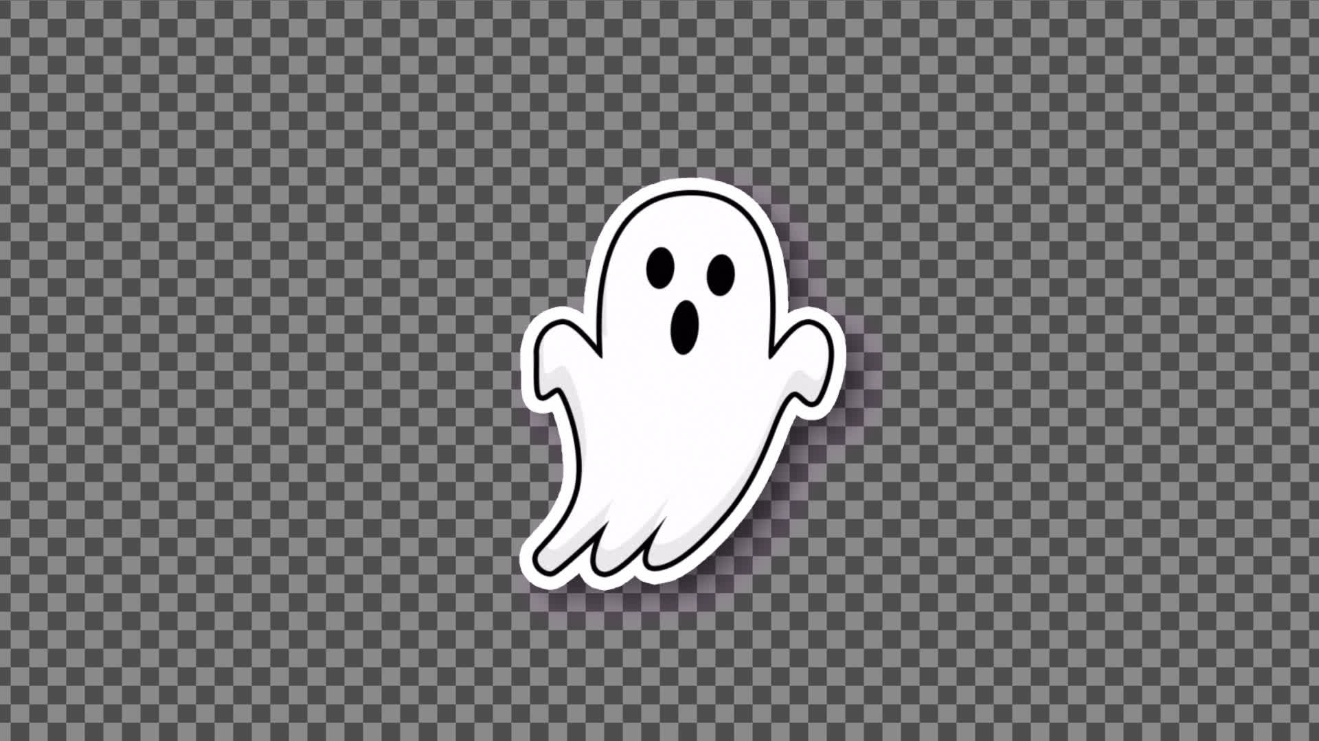 Halloween Ghost Sticker on Alpha