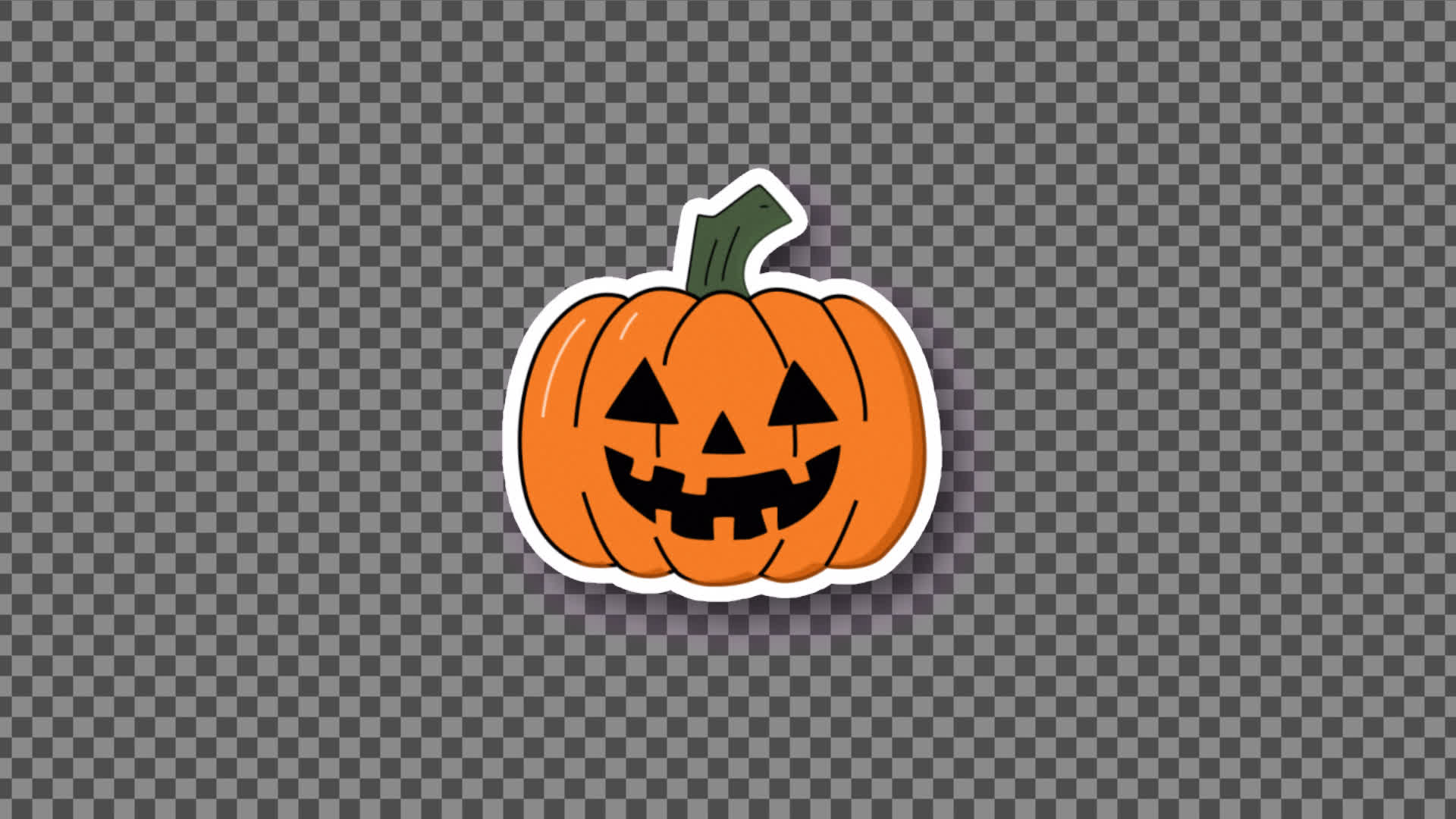 Halloween Pumpkin Sticker on Alpha