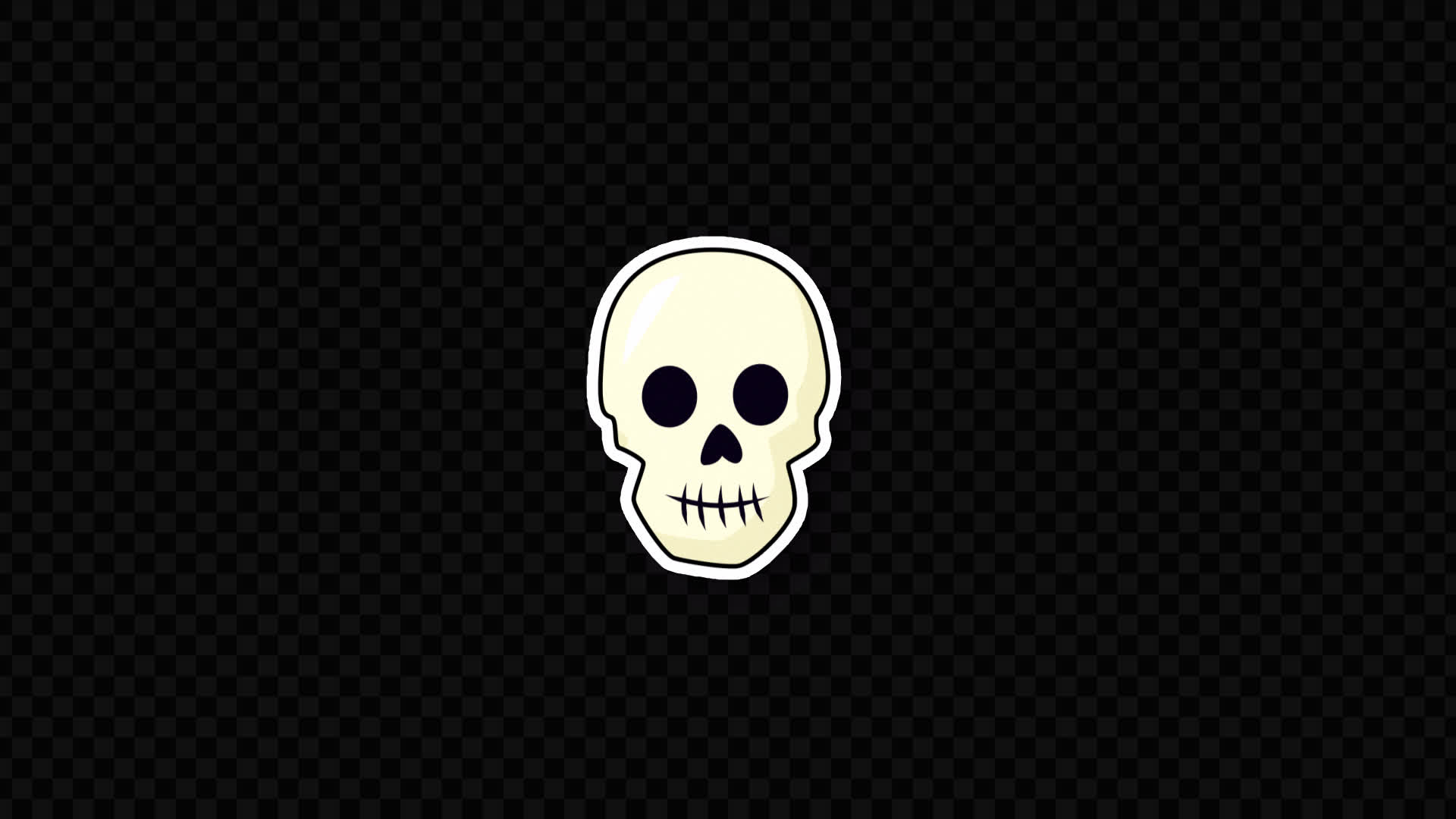 Halloween Skull Sticker on Alpha