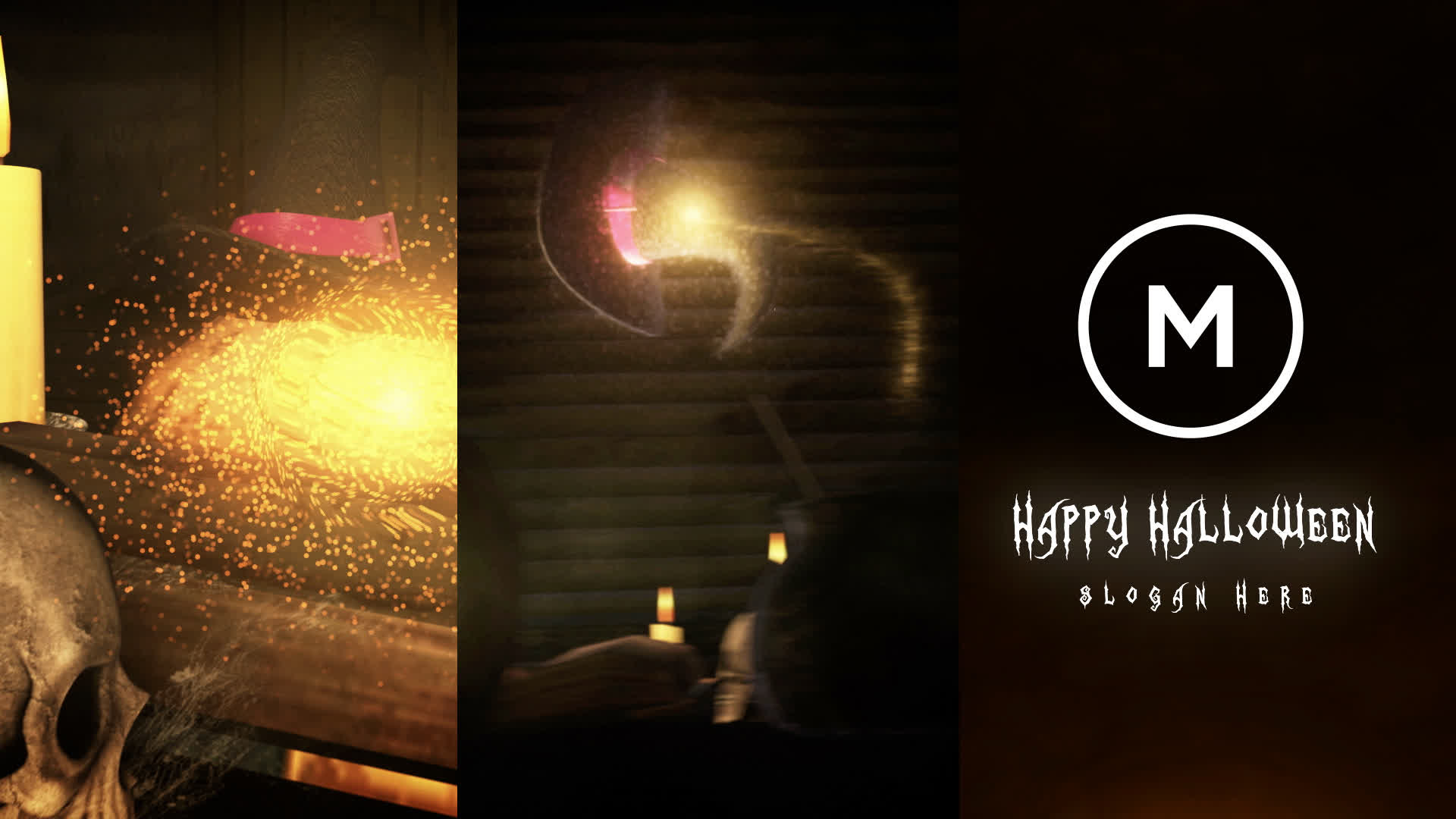 Halloween Witch House Logo Reveal