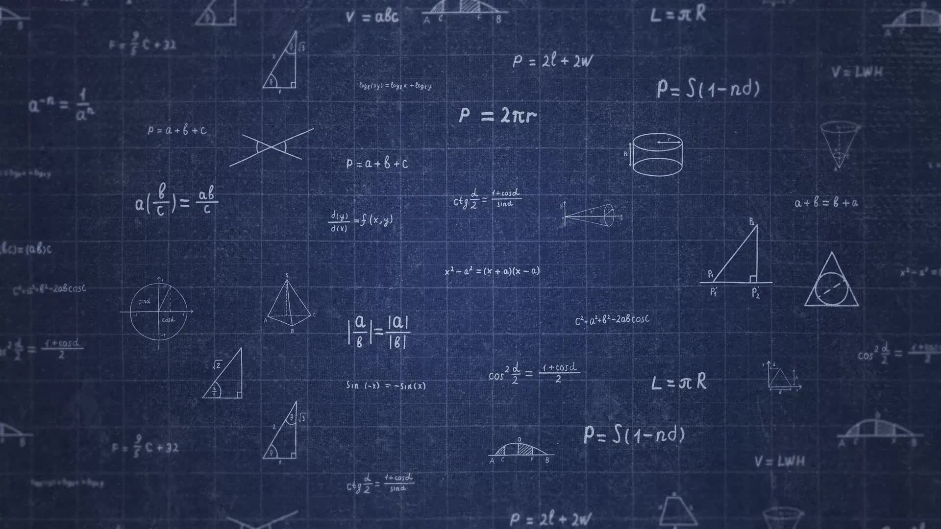 Hand Drawn Algebra Scene