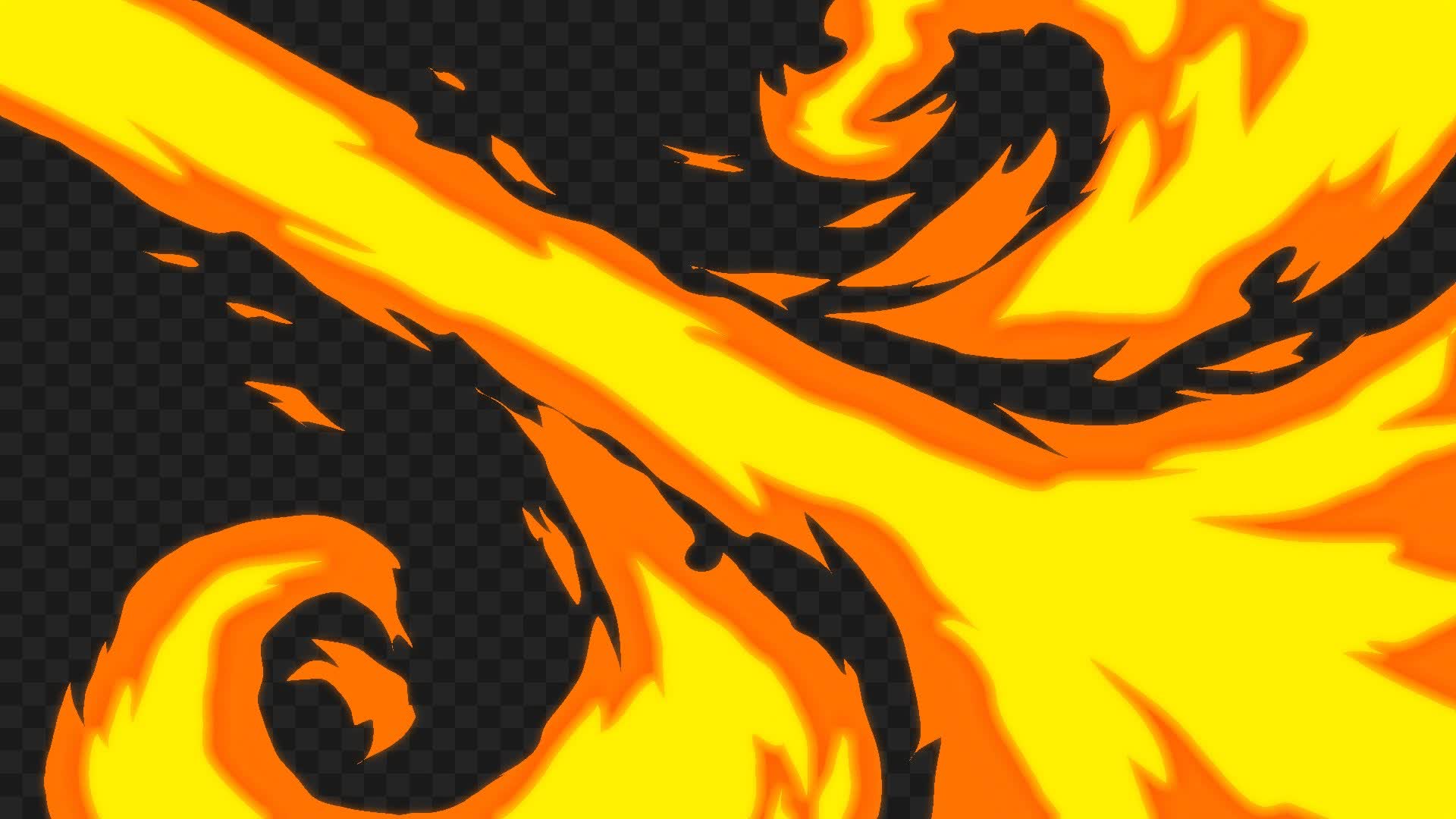 Hand Drawn Fire Spitting Anime Explosion
