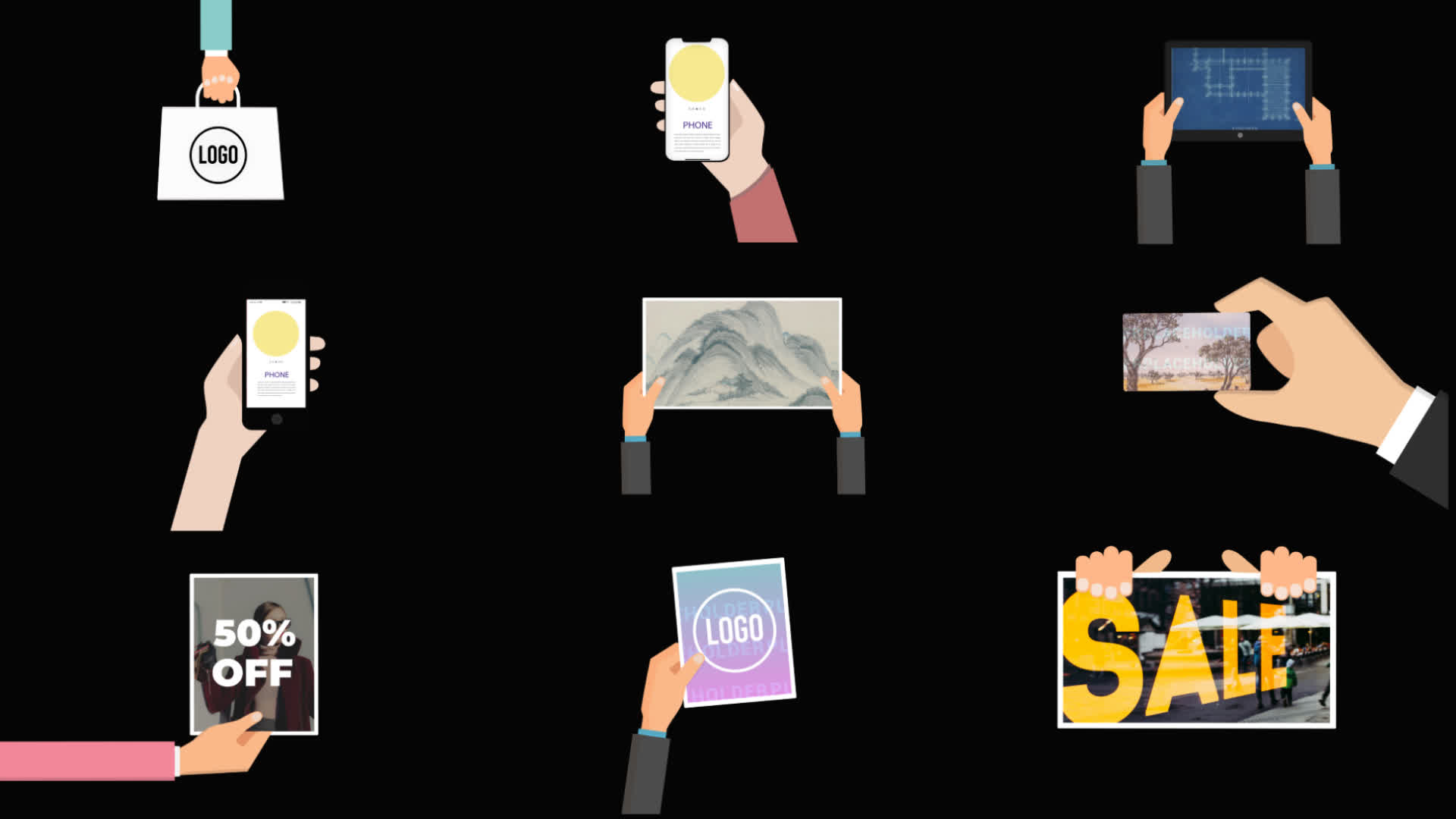 Hand Holding Elements Pack