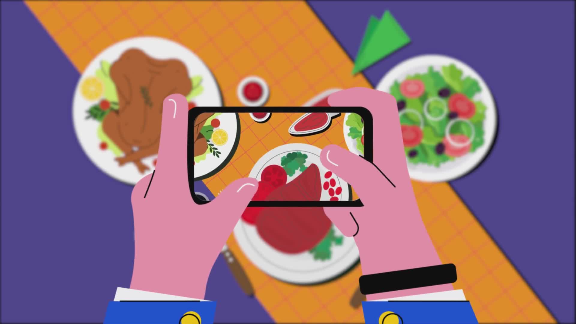 Hands Photographing A Restaurant Food Menu