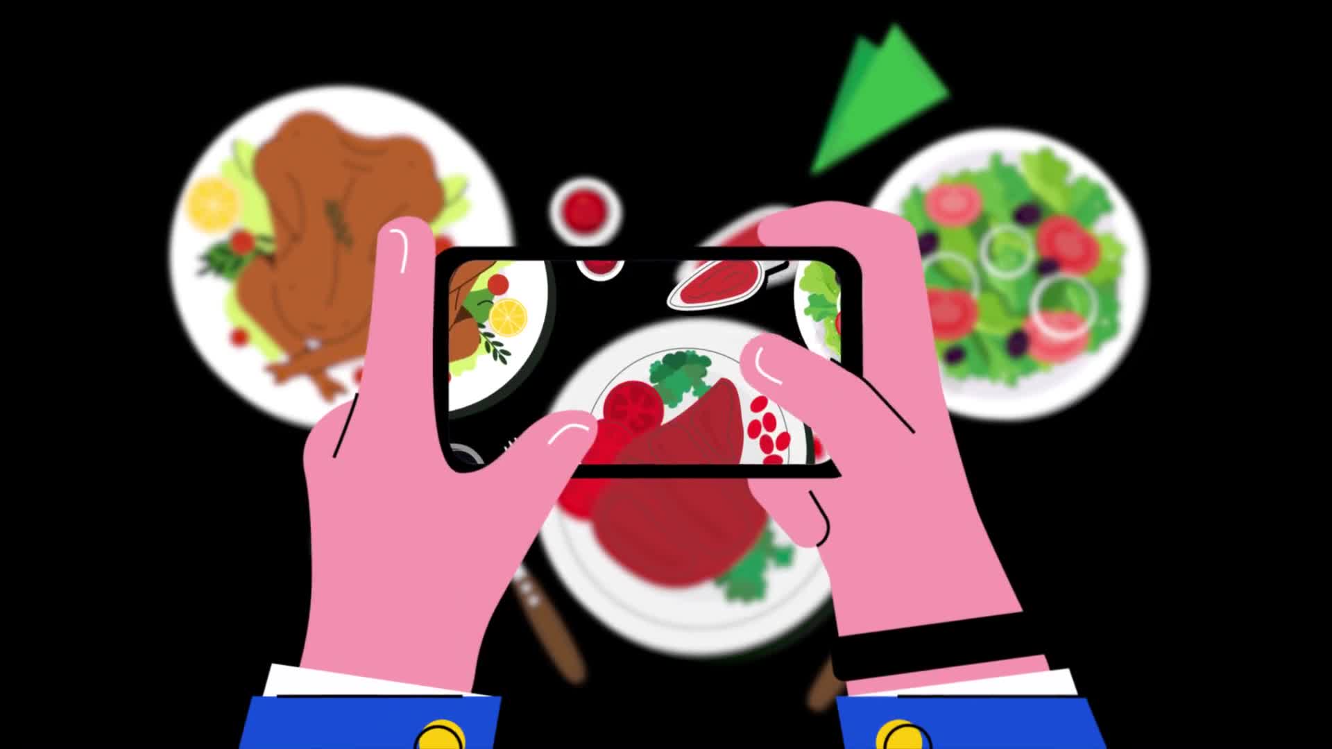 Hands Photographing A Restaurant Food Menu On Alpha