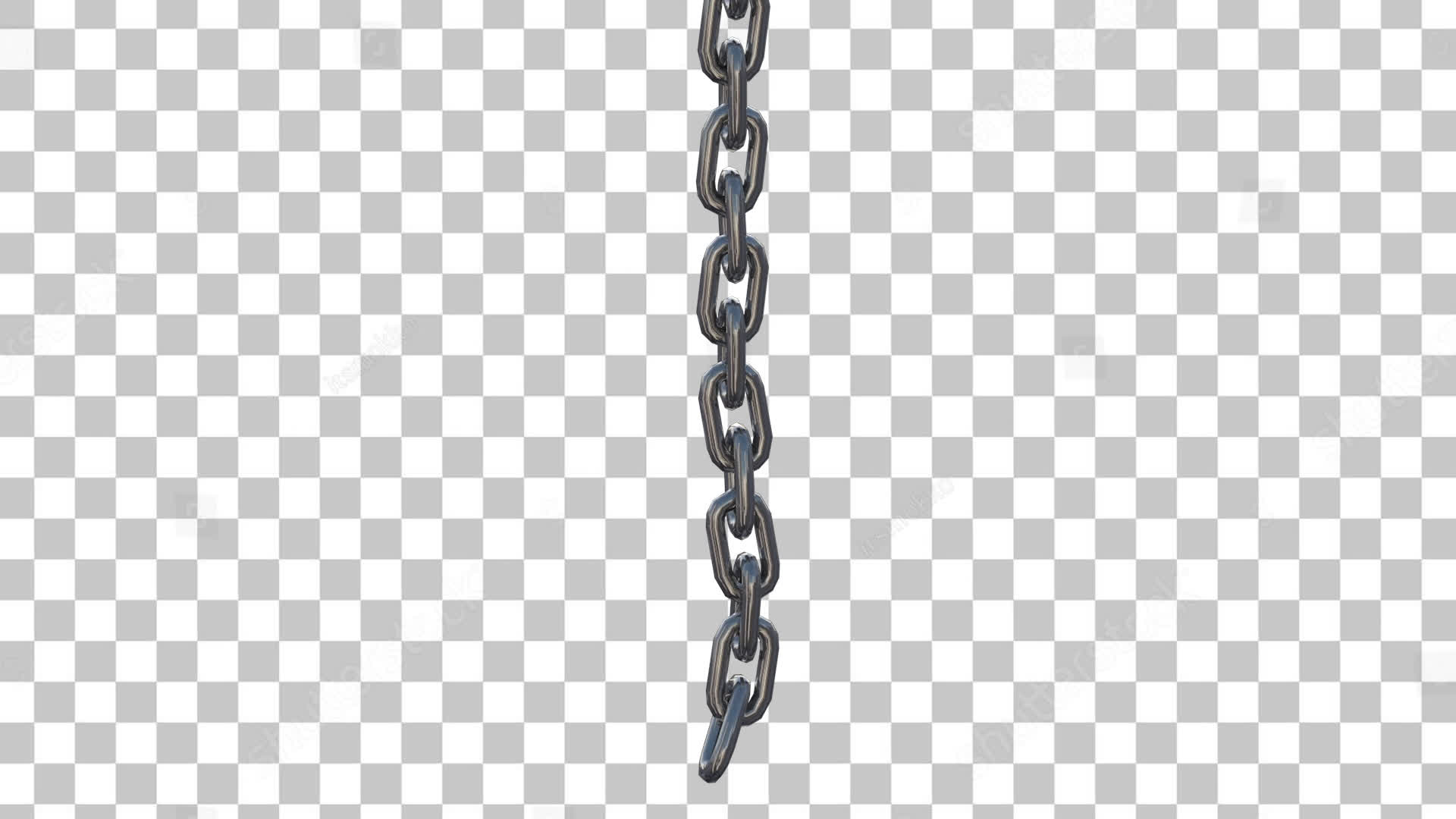 Hanging 3D Metal Chain On Alpha