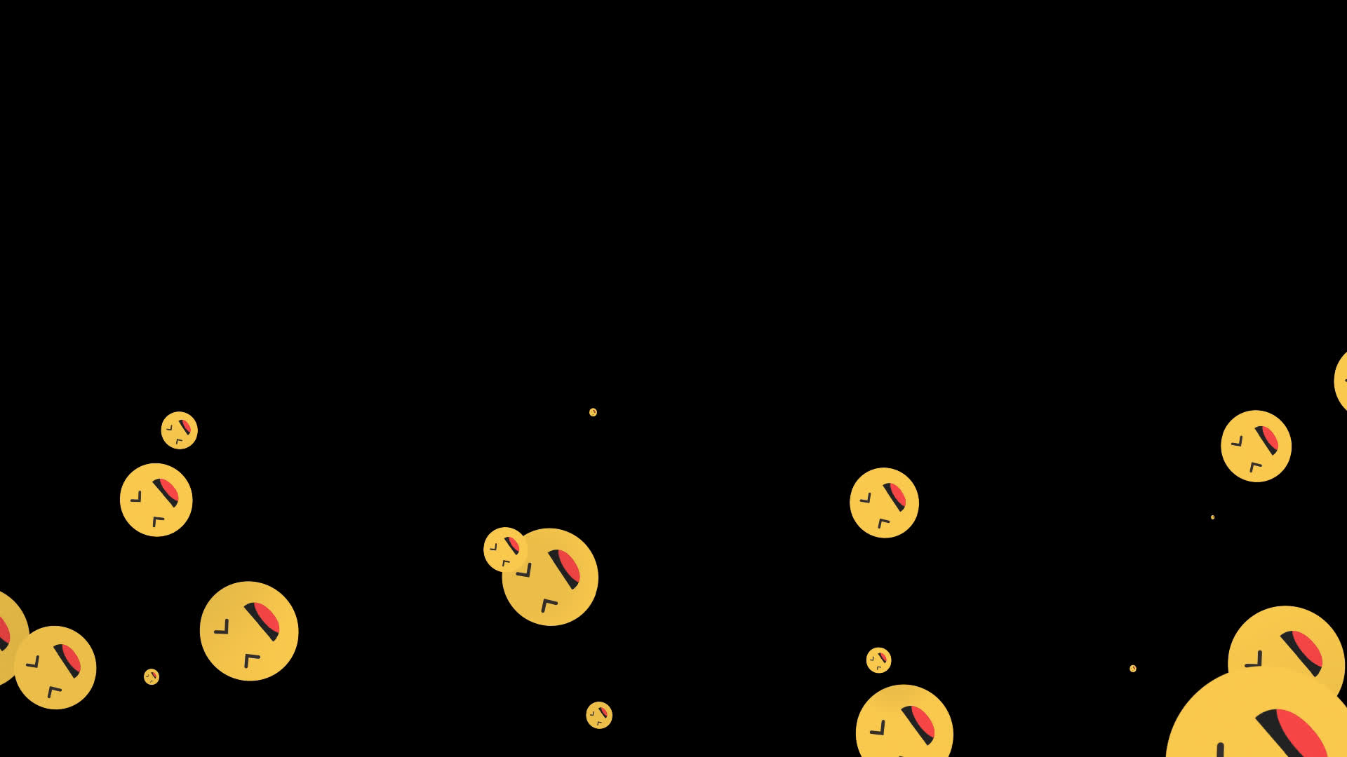 Happy Emoji Particles - Bottom to Top