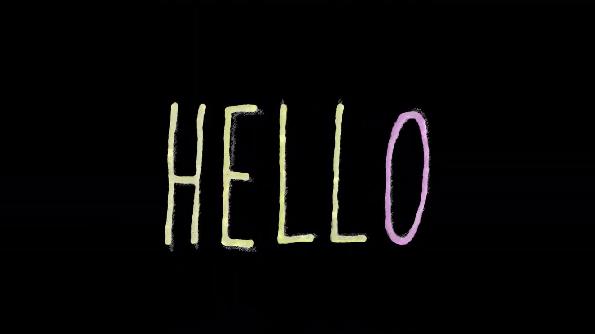 Hello Cartoon Title on Alpha