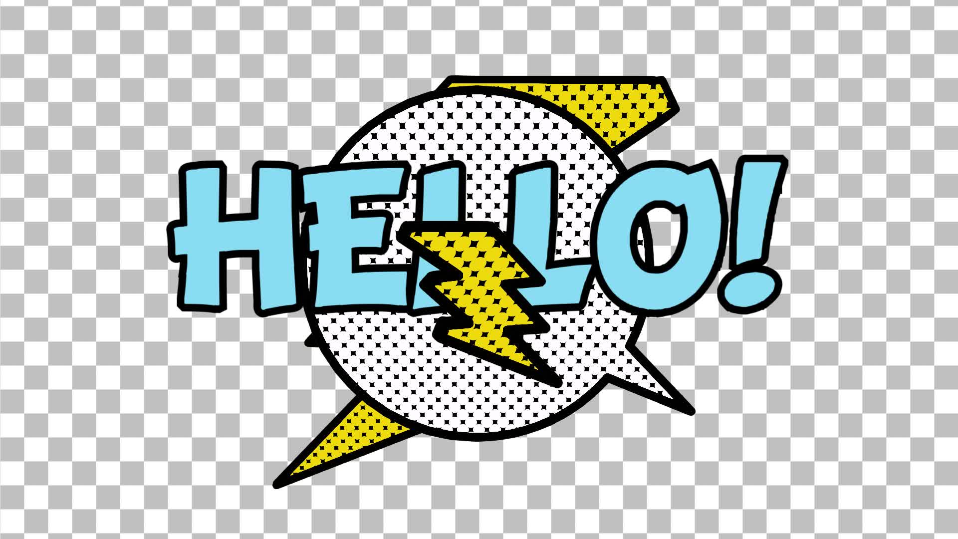 Hello! Comic Pop Bubble On Alpha