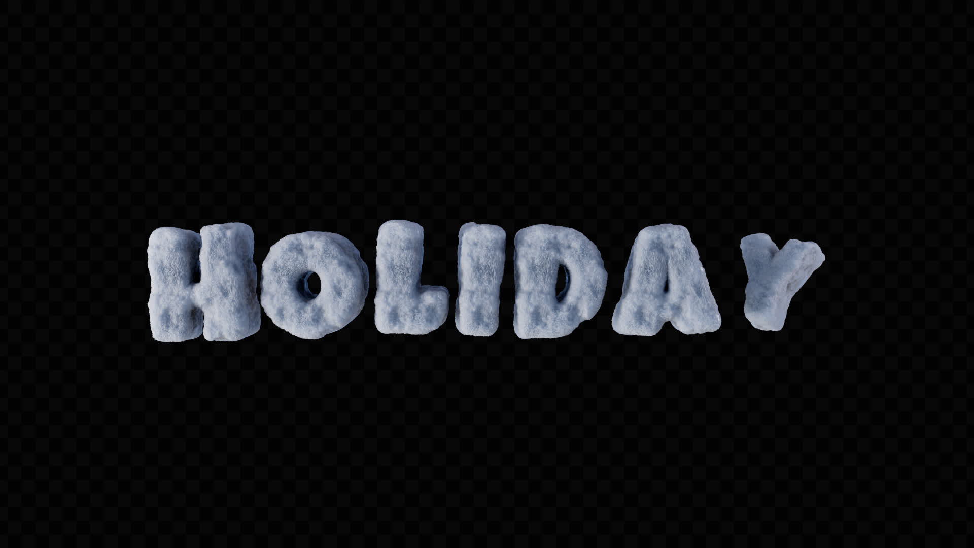 Holiday 3D Snow Title On Alpha