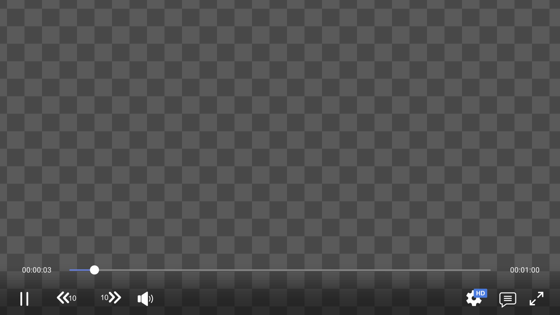 Horizontal Video Player Overlay