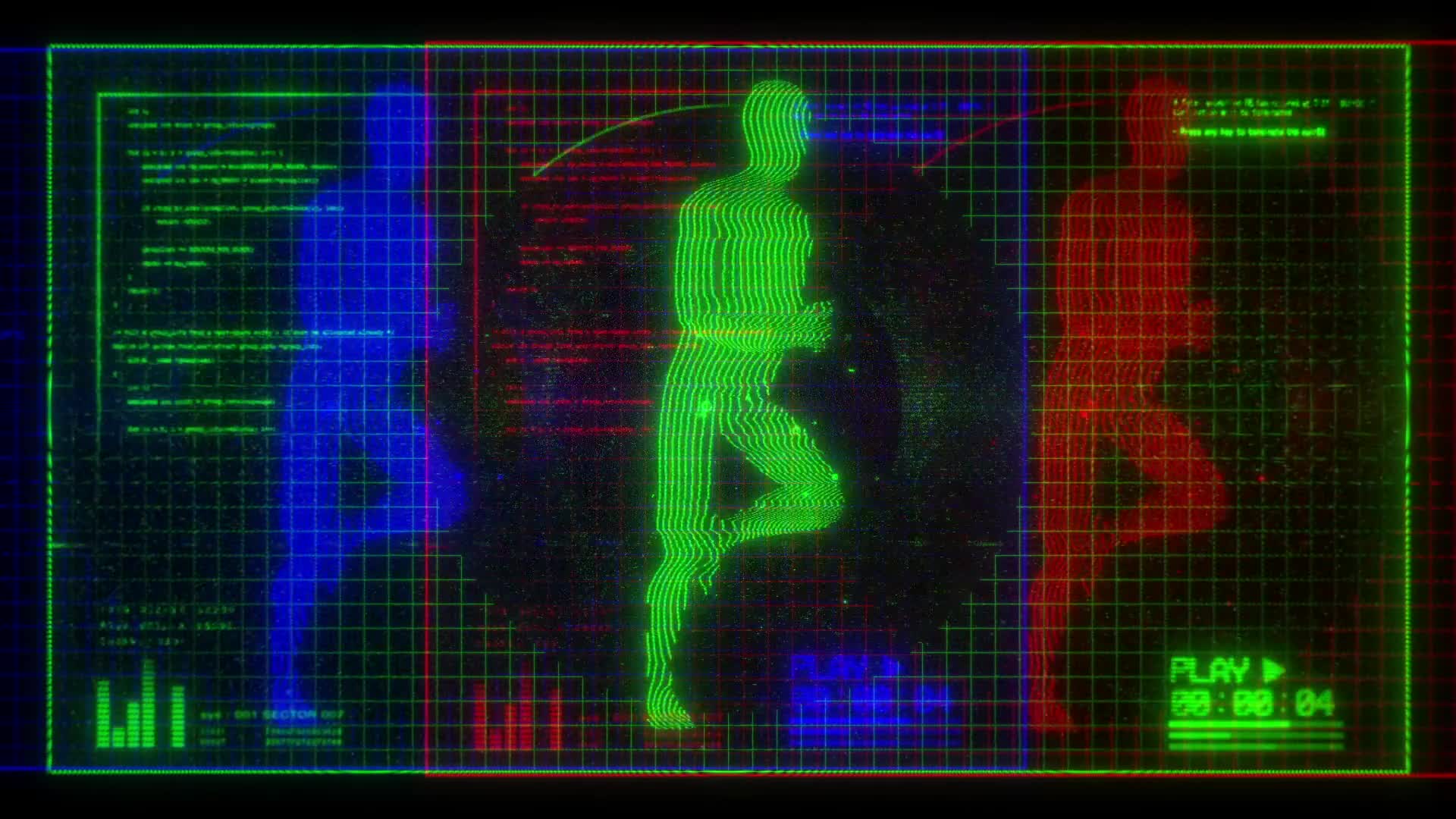 Human Figure Digital RGB Screen