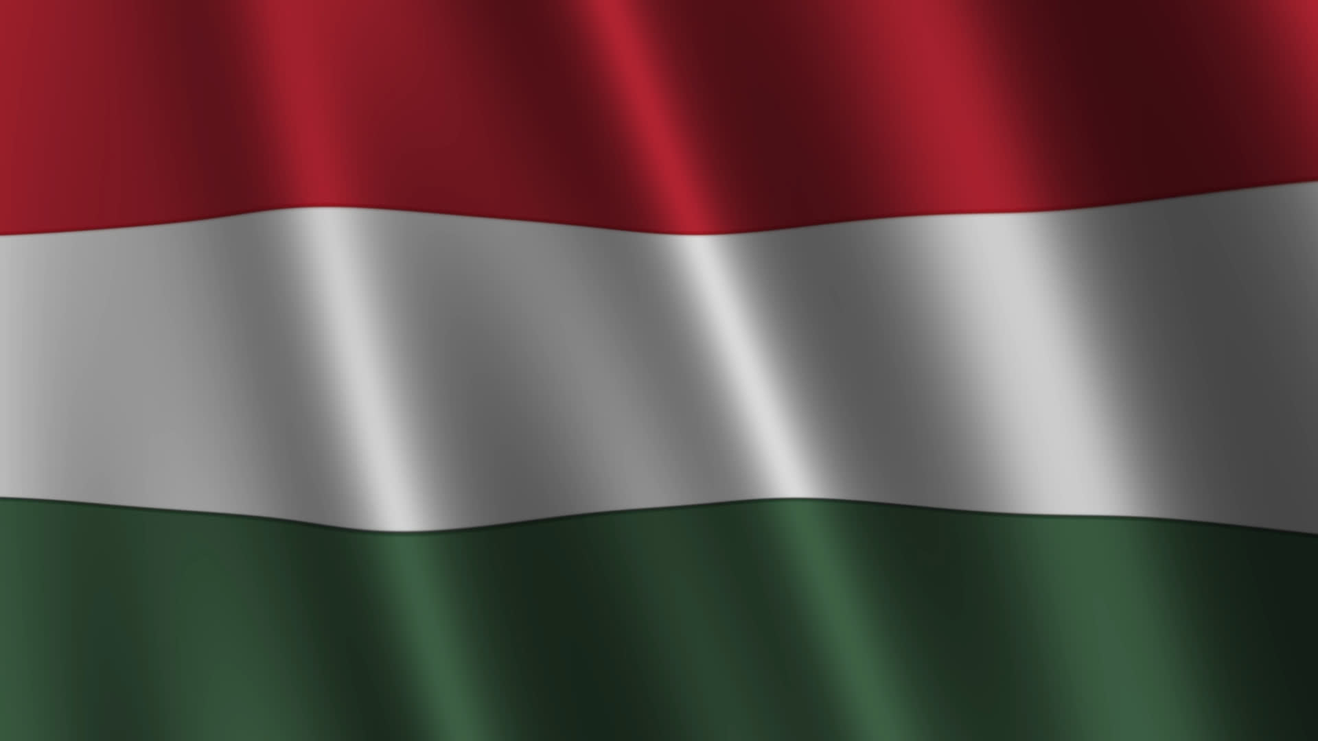 Hungary Tricolor Flag Waving