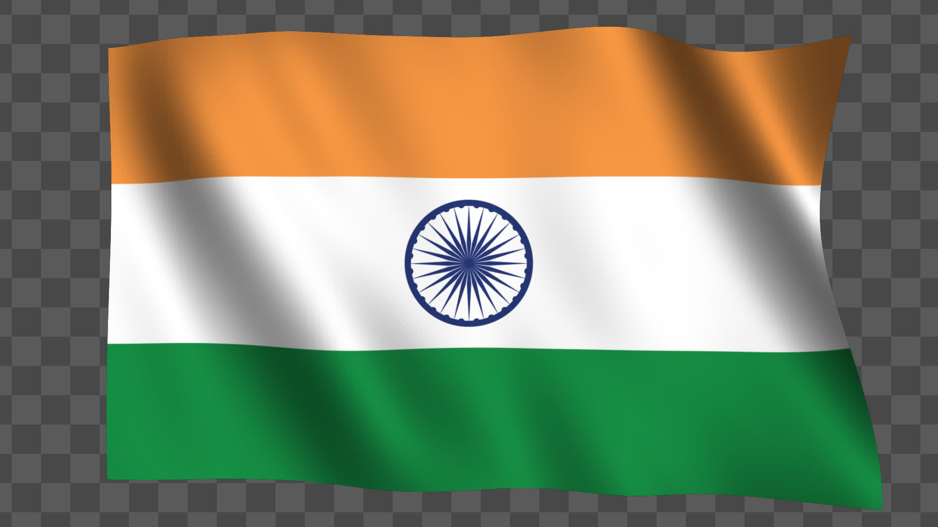 India Flag Waving Animation