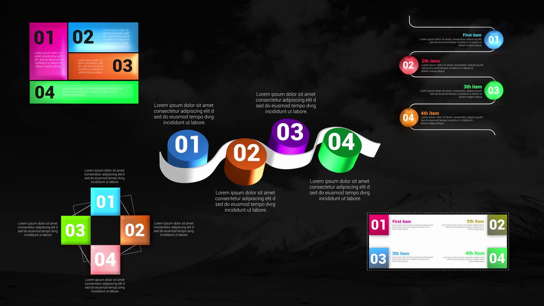 Infographic Modern Lists • Free DaVinci Resolve Template • Uppbeat