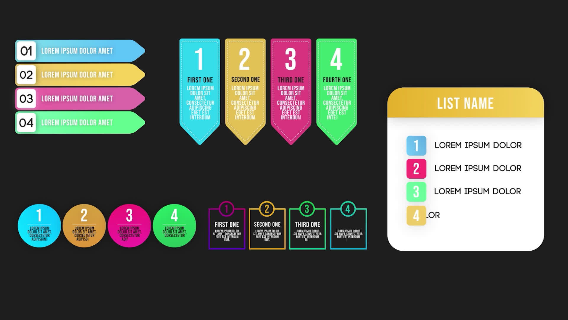 Infographic Modern Lists