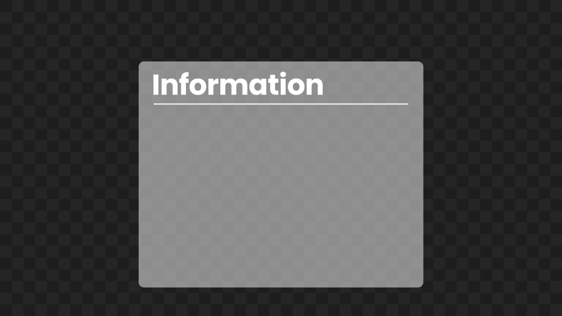 Information Overlay Box