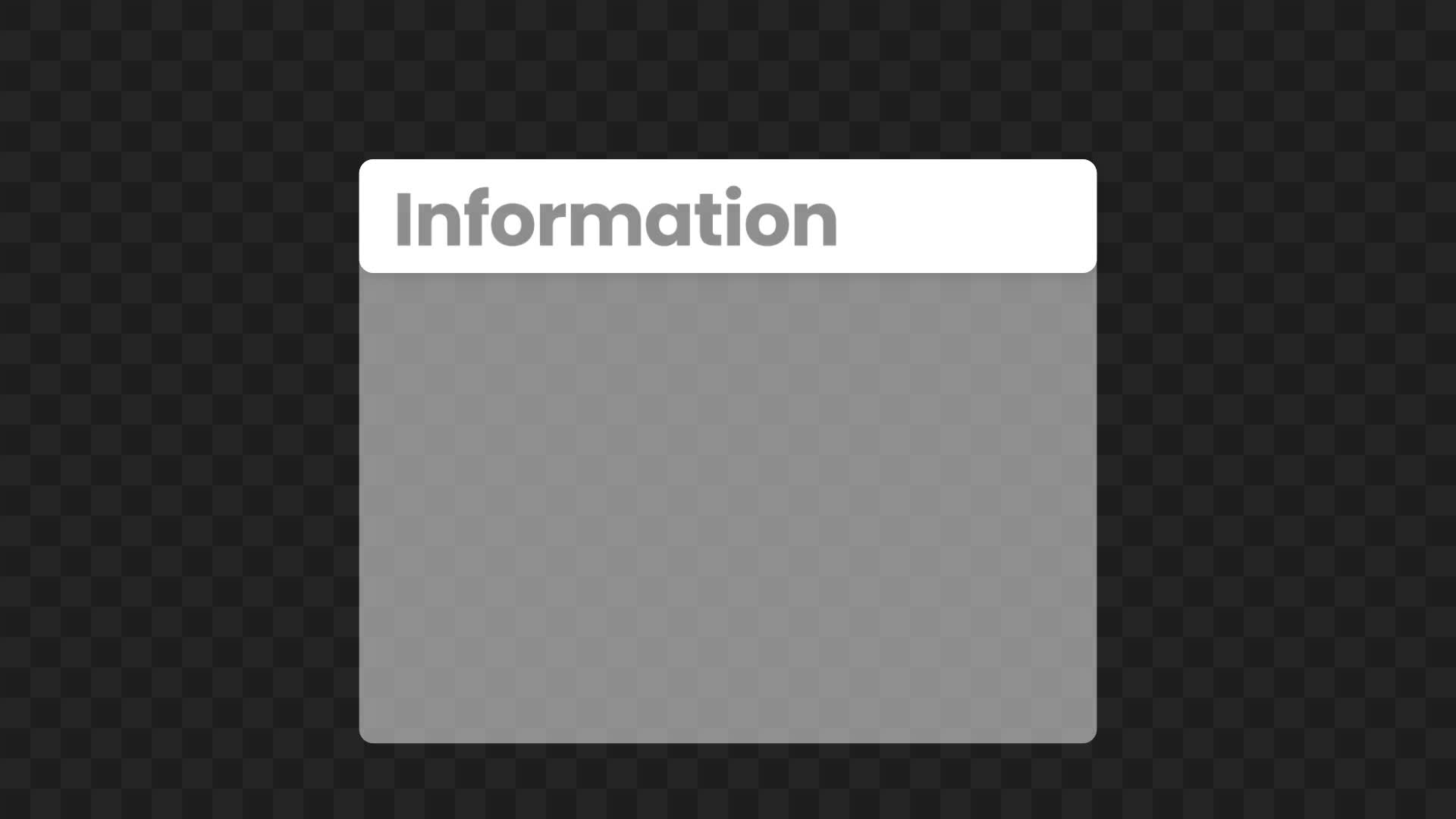 Information Overlay Box