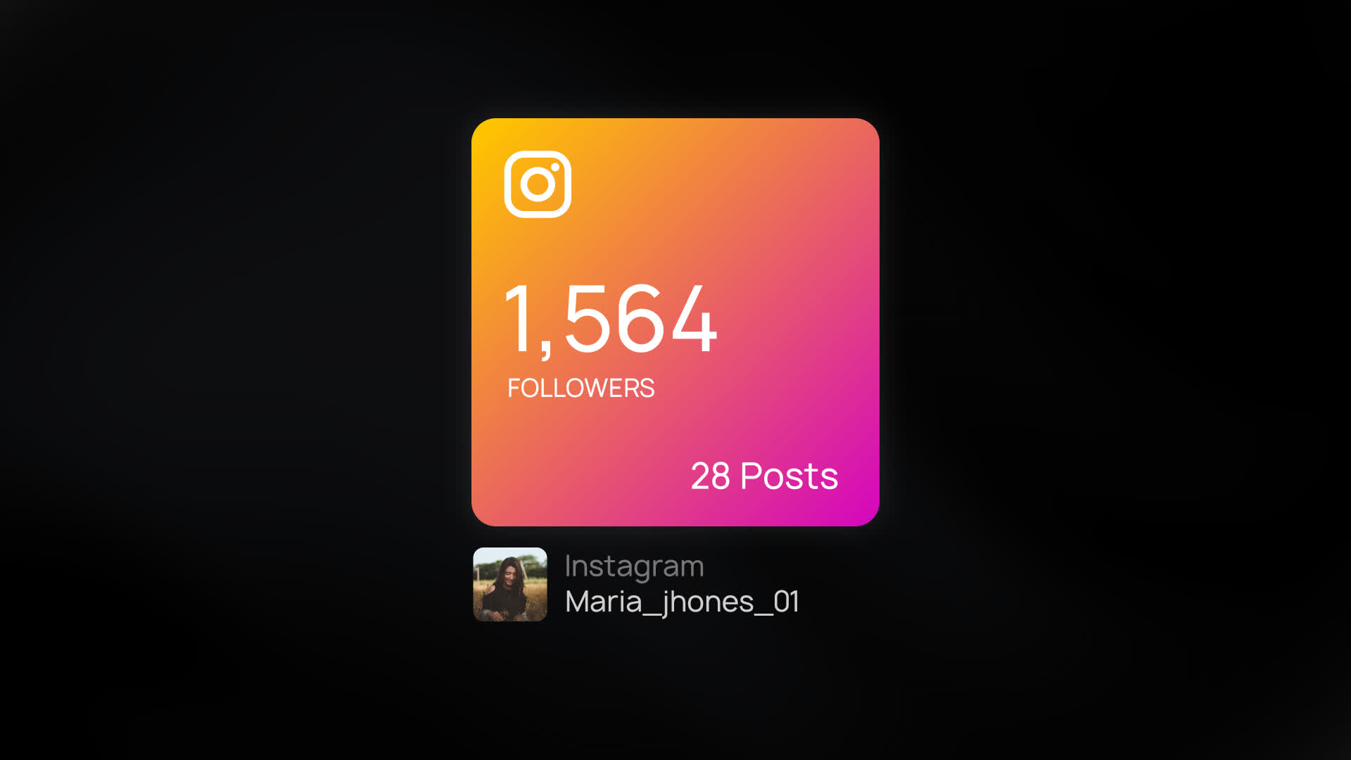 Instagram Followers And Post Counter
