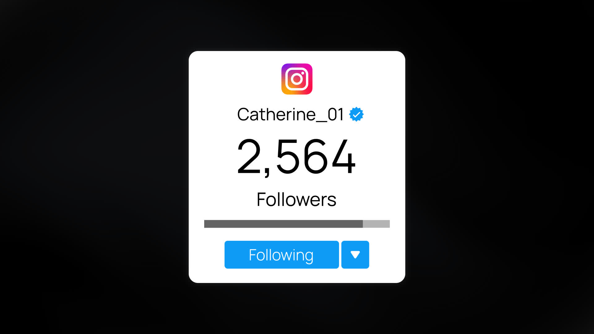 Instagram Followers Counter With Follow Following Button