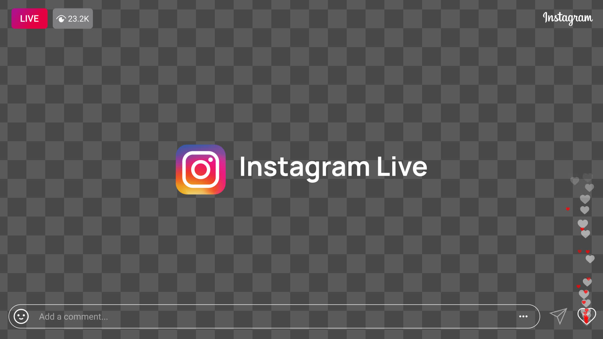 Instagram Live Heart Overlay