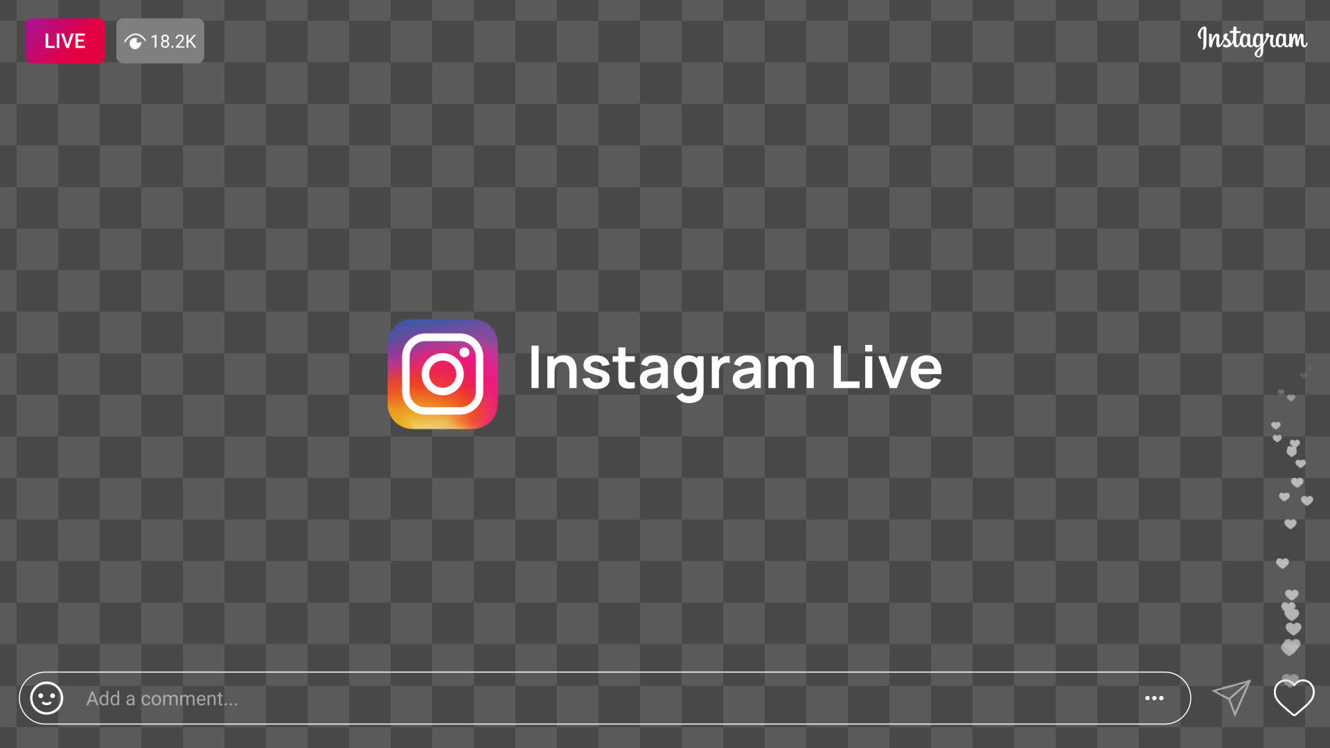 Instagram Live Heart Reactions Overlay