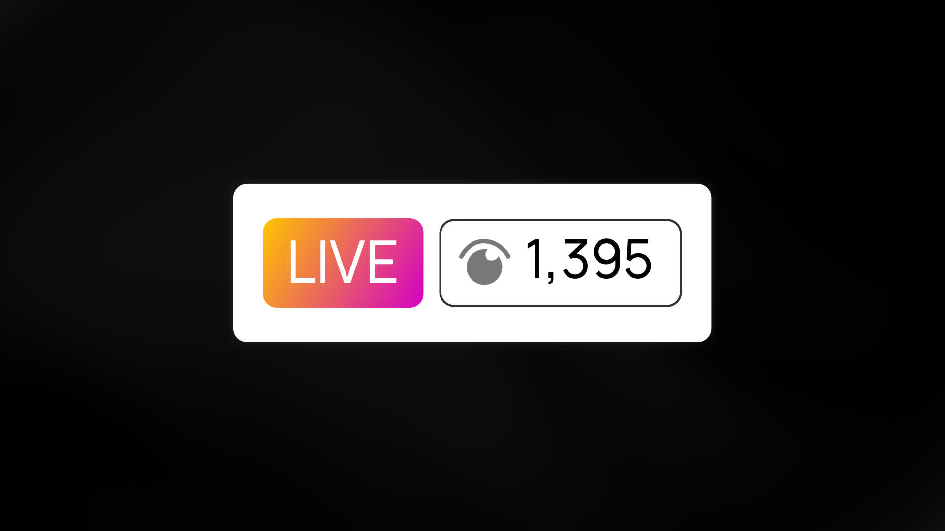 Instagram Live Stream Views Counter Bar