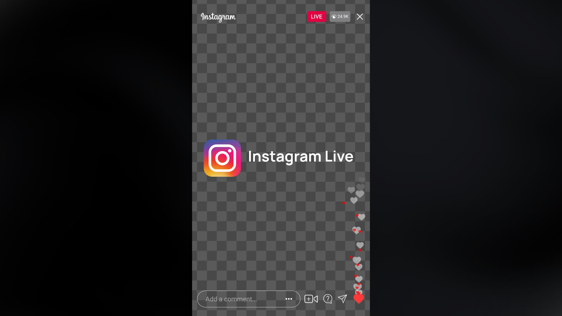 Instagram Mobile Overlay Live