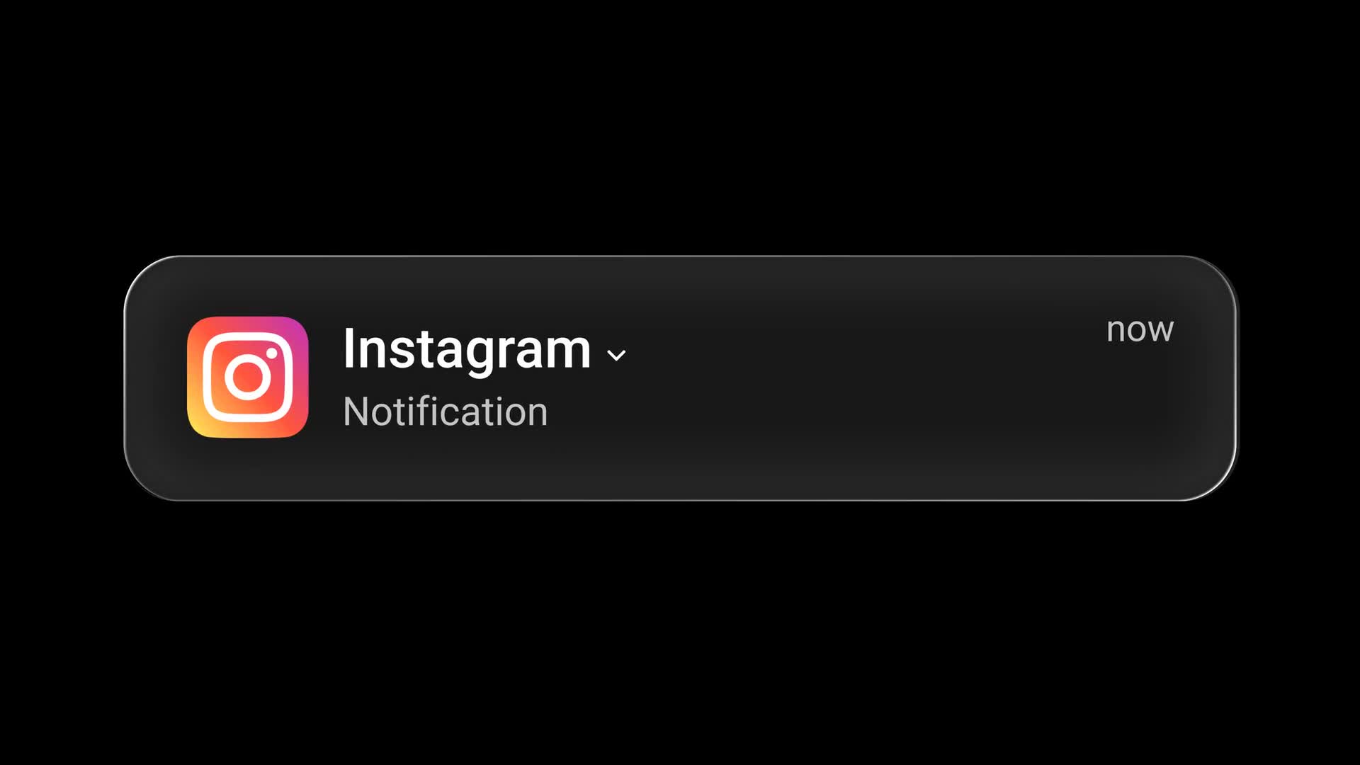 Instagram Notification Glassmorphism
