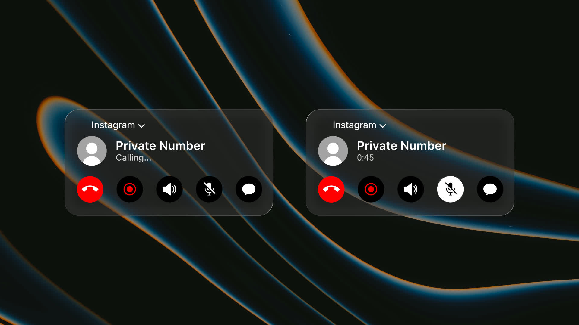 Instagram Outgoing Calling Screen Popup UI