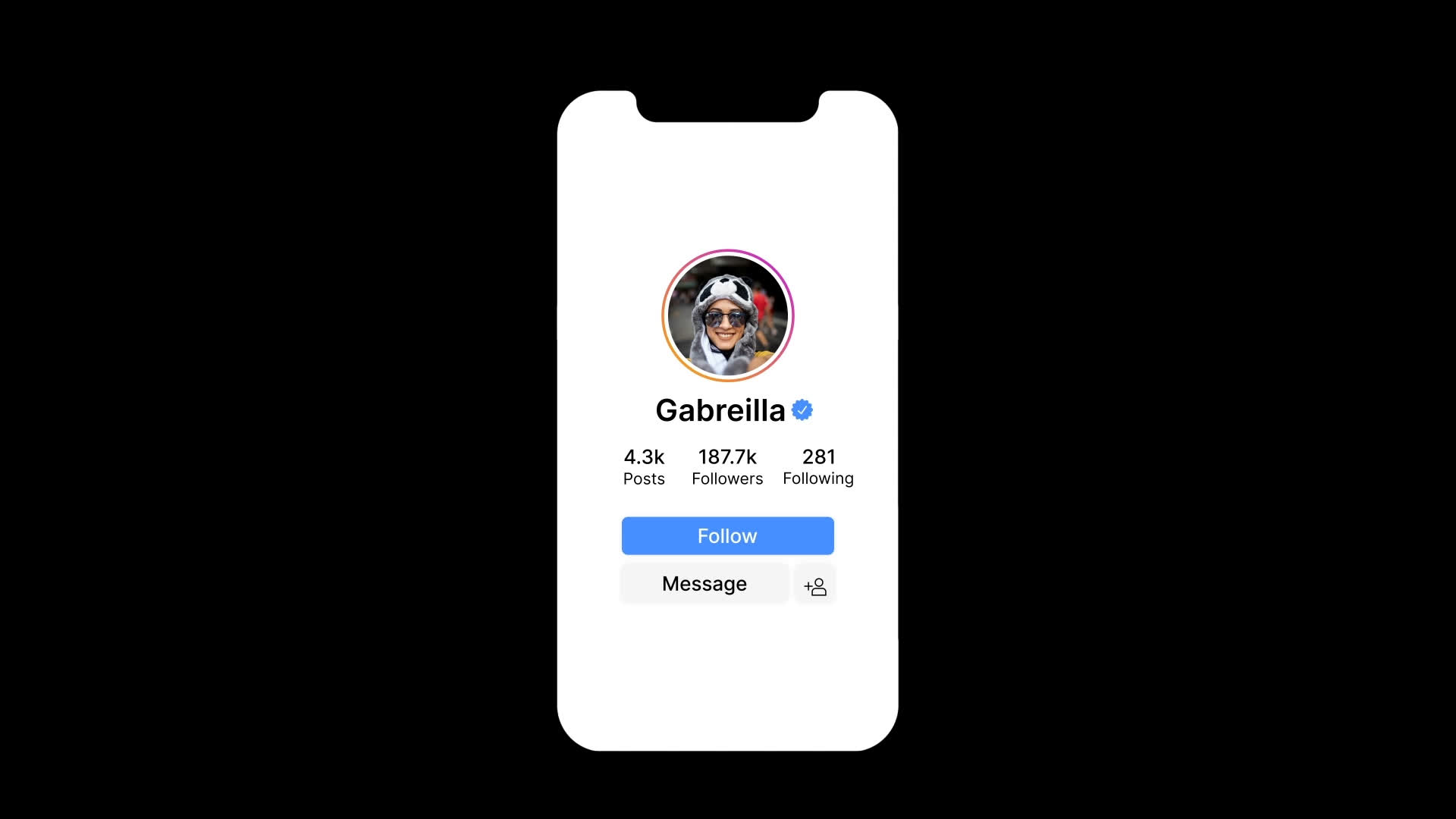 Instagram Search And Result Animation With Follow Button