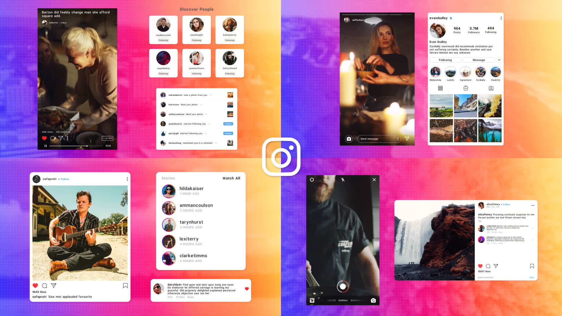 Instagram Social Media Elements