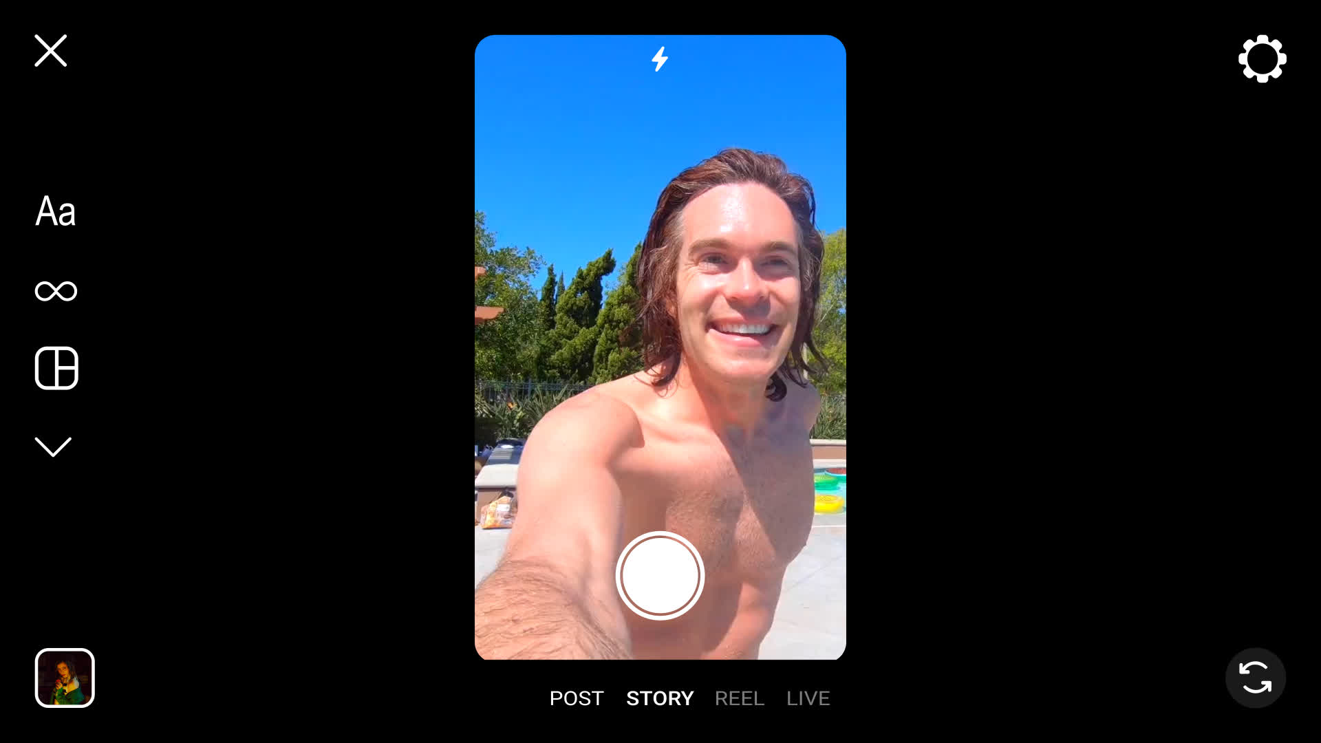 Instagram Story Video Recording Screen